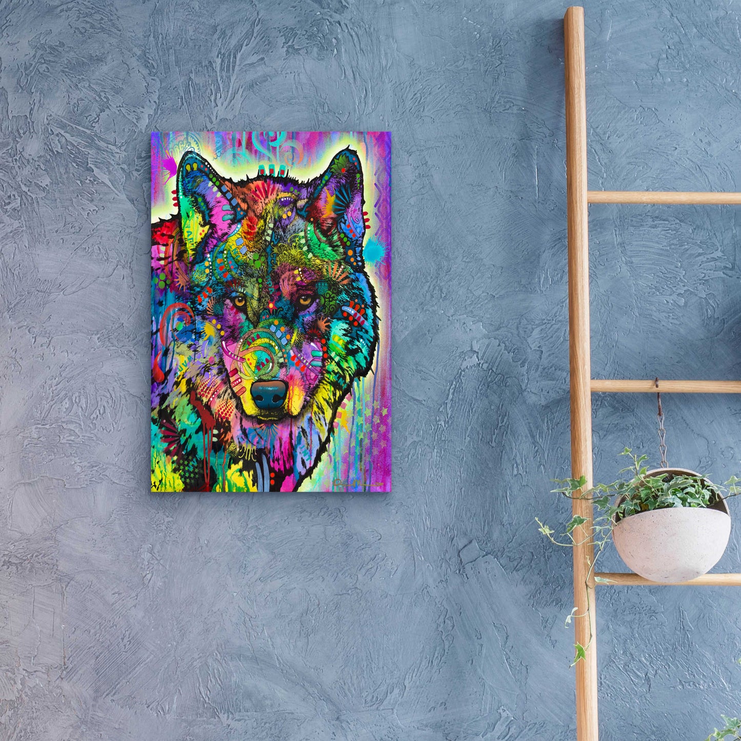 Epic Art 'Warf Wolf' by Dean Russo, Acrylic Glass Wall Art,16x24