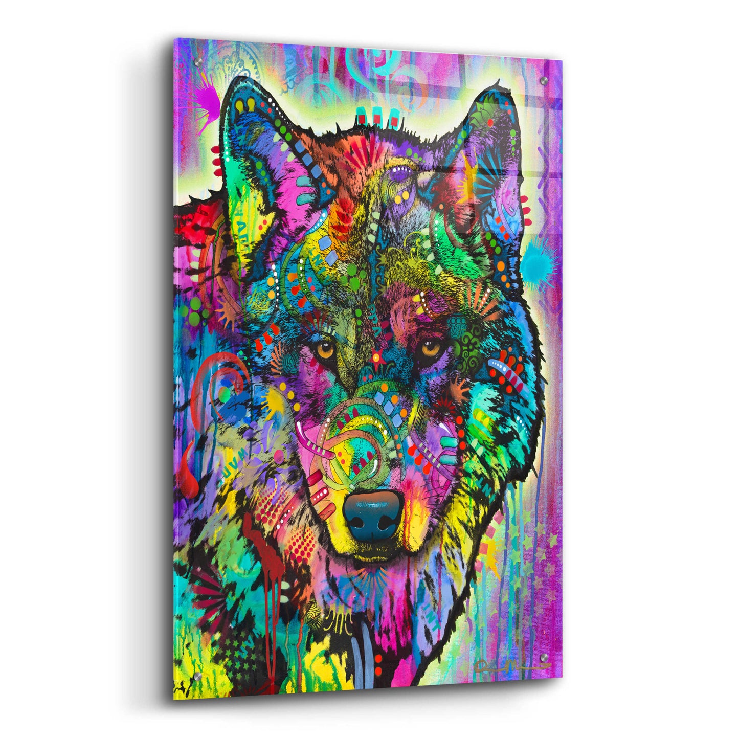 Epic Art 'Warf Wolf' by Dean Russo, Acrylic Glass Wall Art,24x36