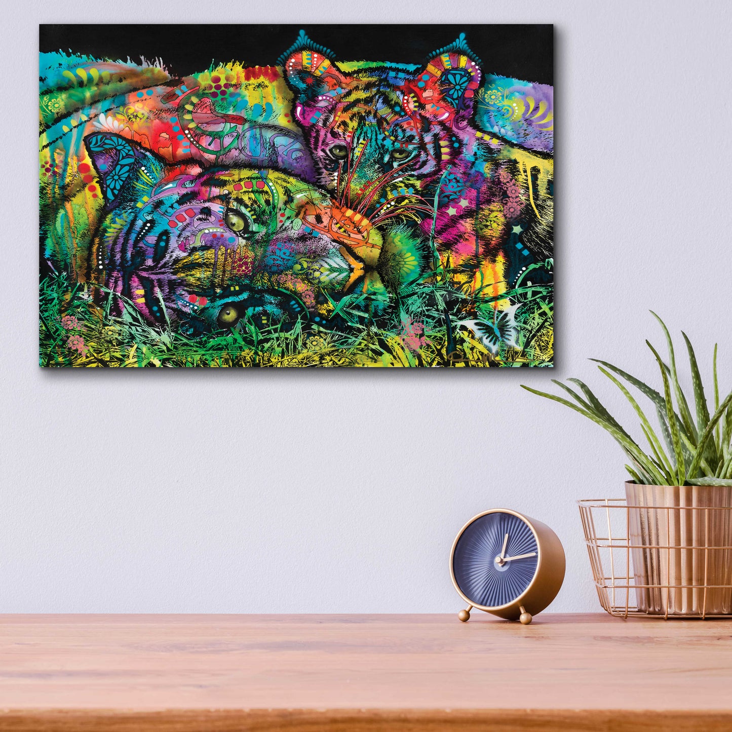 Epic Art 'Mama Tiger and Cub' by Dean Russo, Acrylic Glass Wall Art,16x12