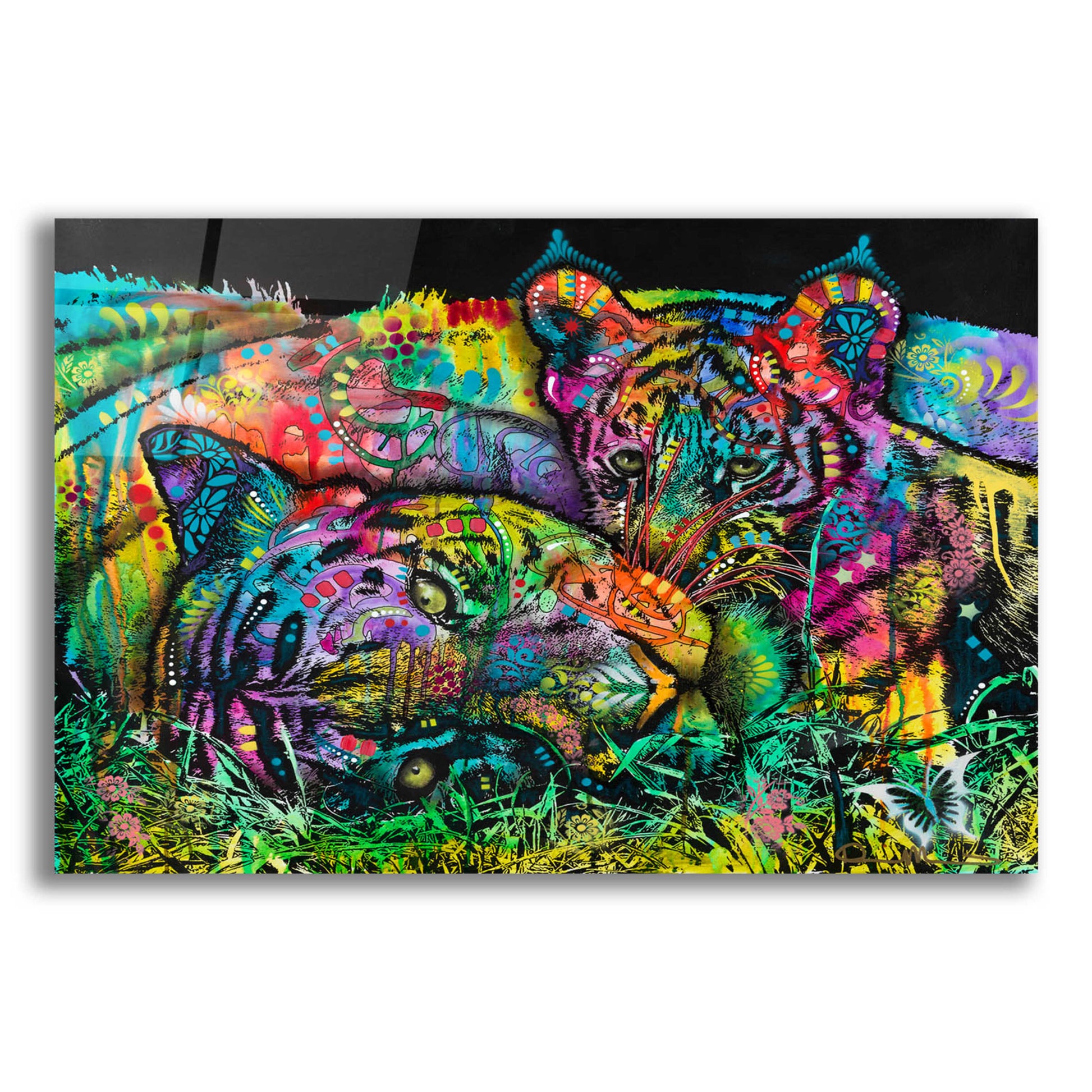 Epic Art 'Mama Tiger and Cub' by Dean Russo, Acrylic Glass Wall Art,16x12