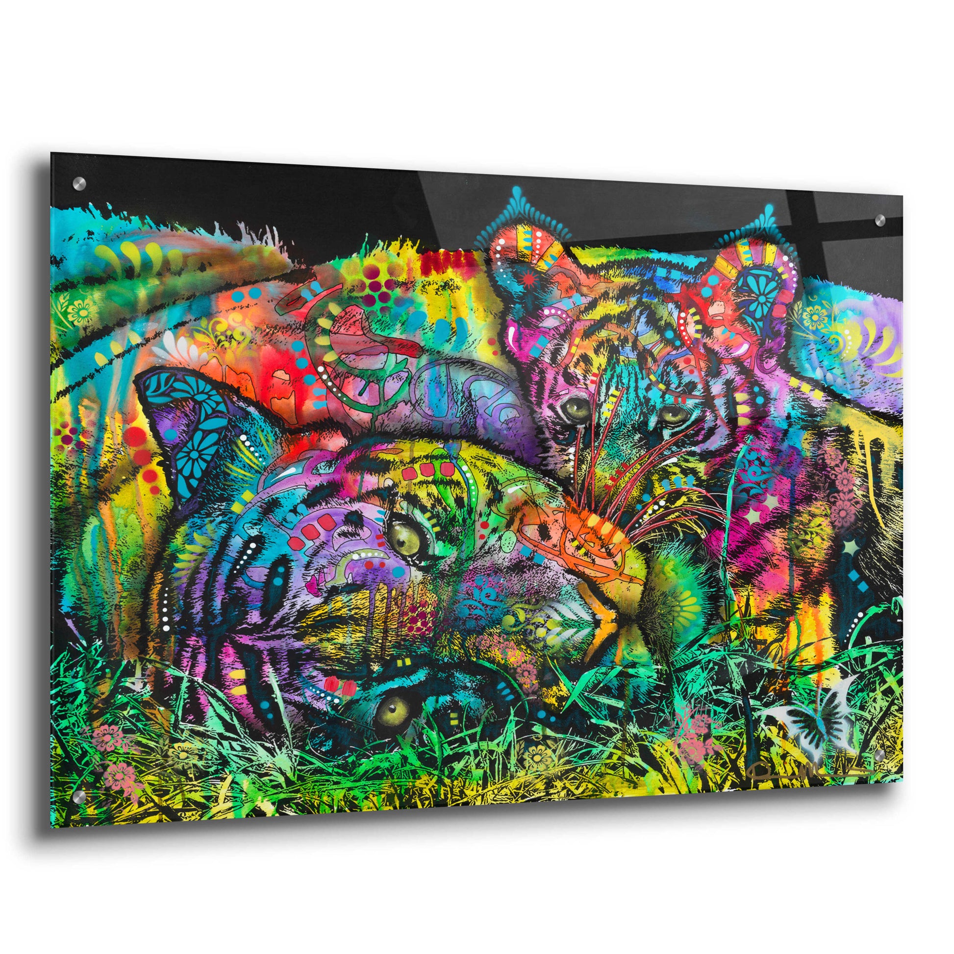 Epic Art 'Mama Tiger and Cub' by Dean Russo, Acrylic Glass Wall Art,36x24