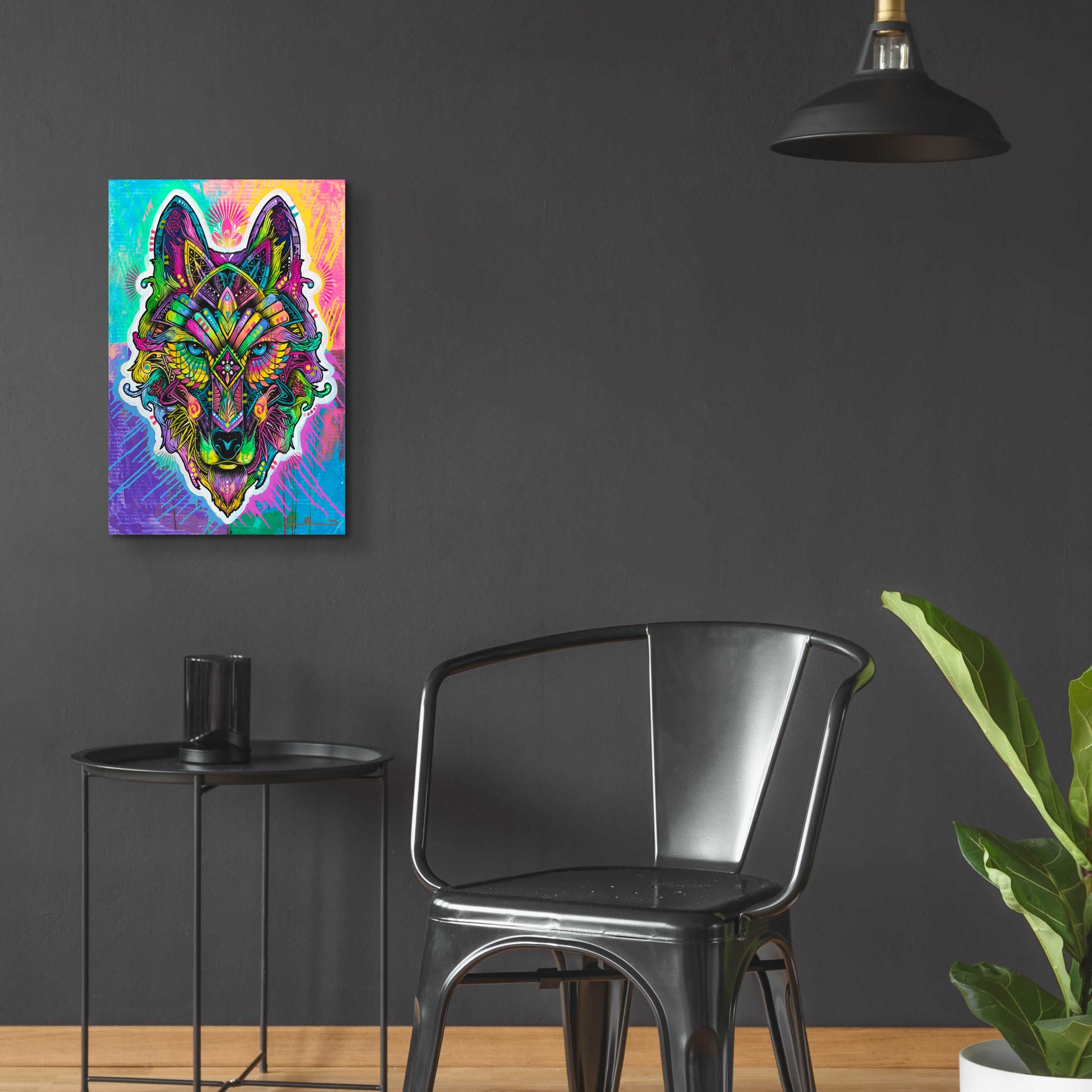 Epic Art 'Wolf Shaman' by Dean Russo, Acrylic Glass Wall Art,16x24