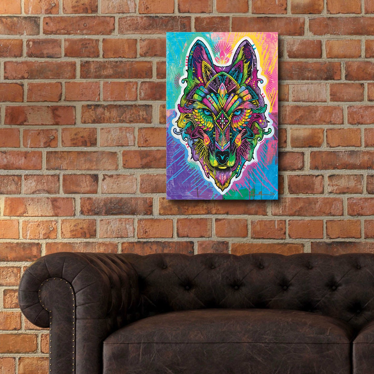 Epic Art 'Wolf Shaman' by Dean Russo, Acrylic Glass Wall Art,16x24