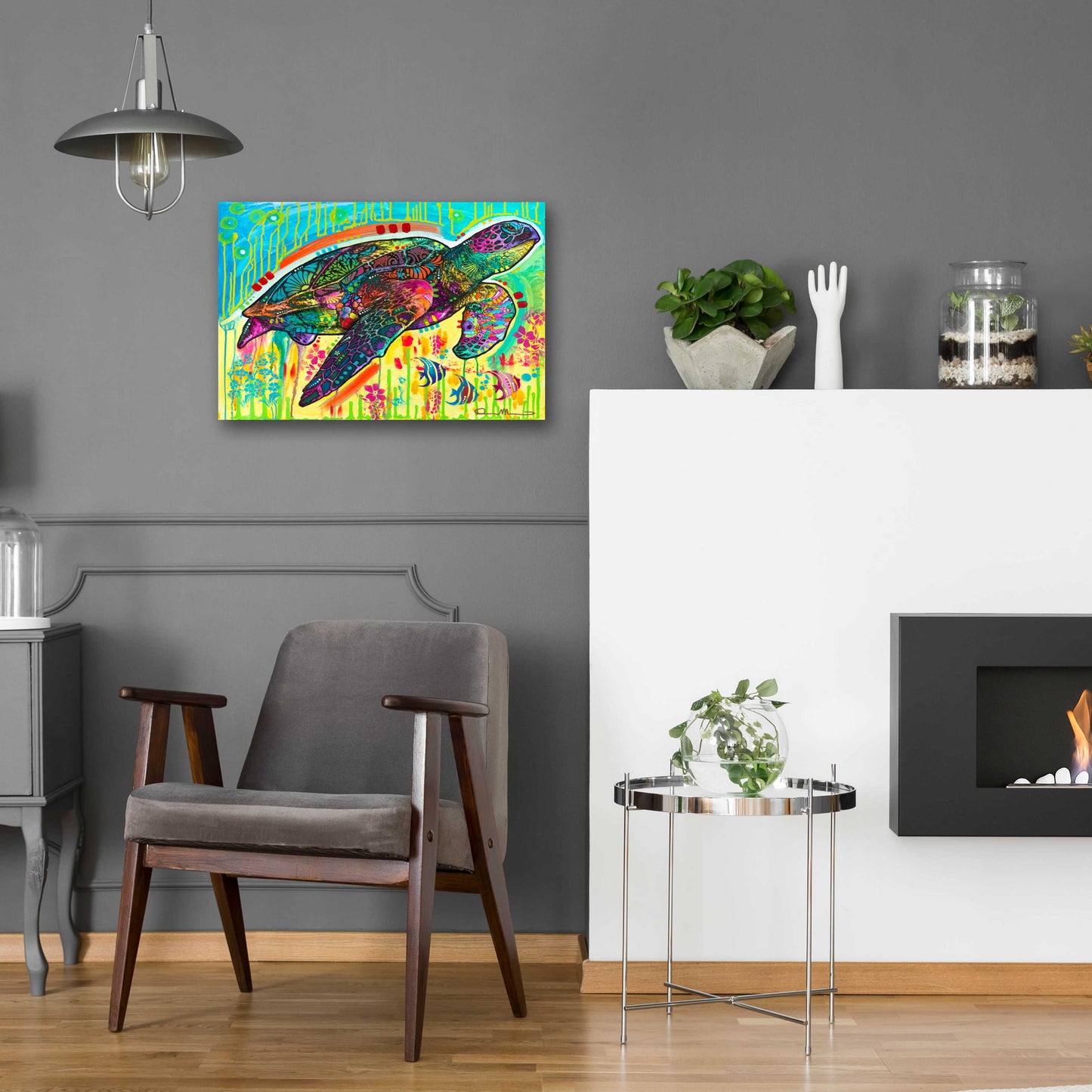 Epic Art 'Sea Turtle' by Dean Russo, Acrylic Glass Wall Art,24x16