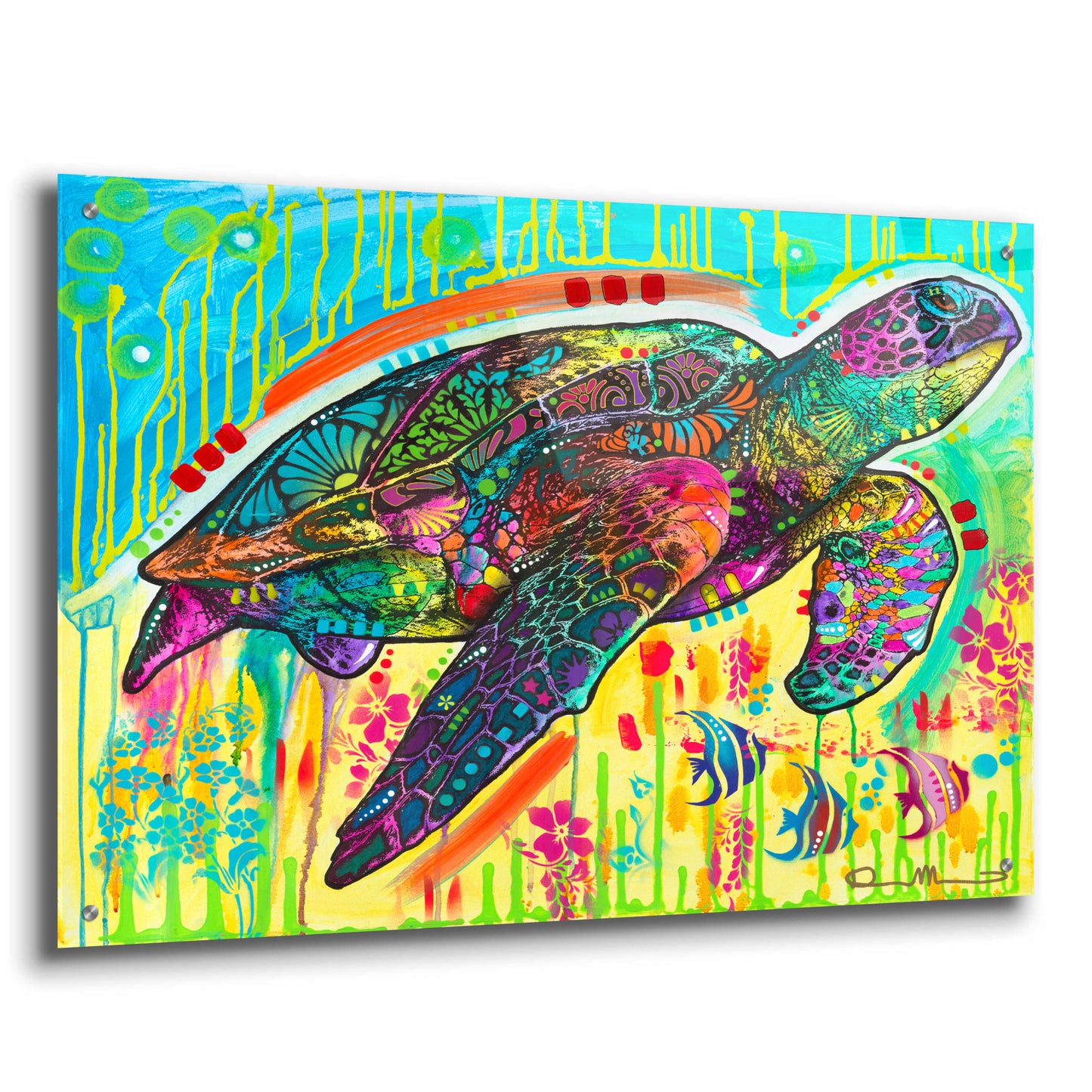 Epic Art 'Sea Turtle' by Dean Russo, Acrylic Glass Wall Art,36x24