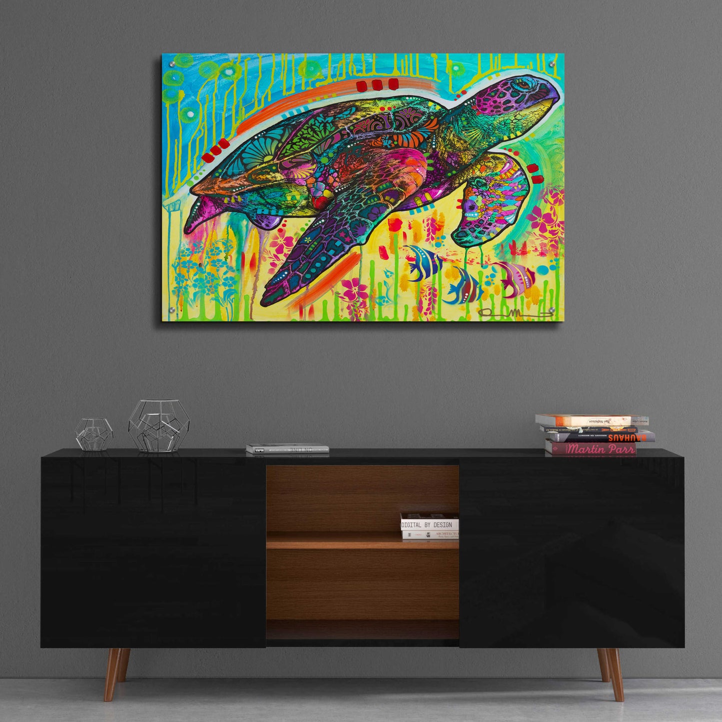 Epic Art 'Sea Turtle' by Dean Russo, Acrylic Glass Wall Art,36x24