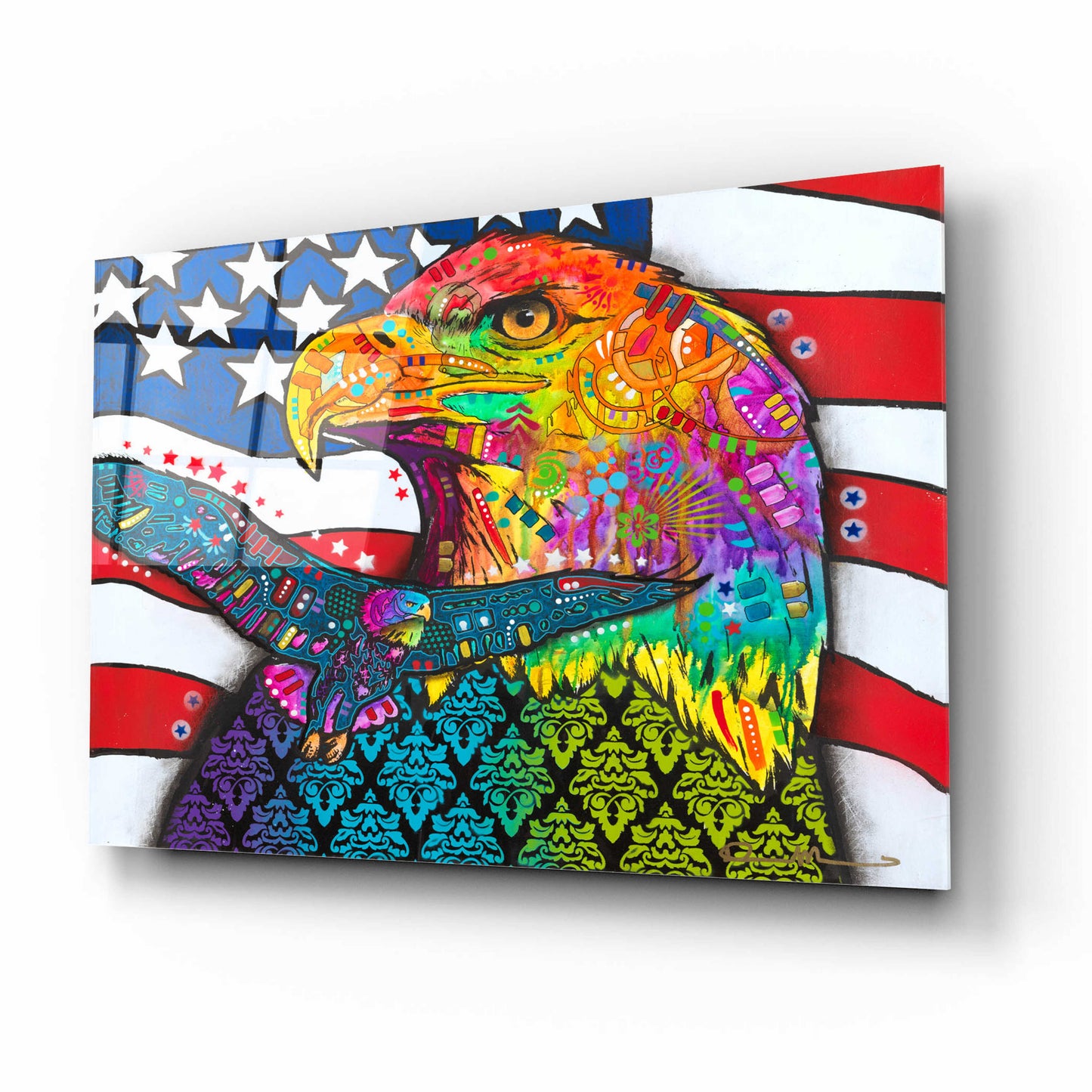 Epic Art 'American Eagle' by Dean Russo, Acrylic Glass Wall Art,16x12