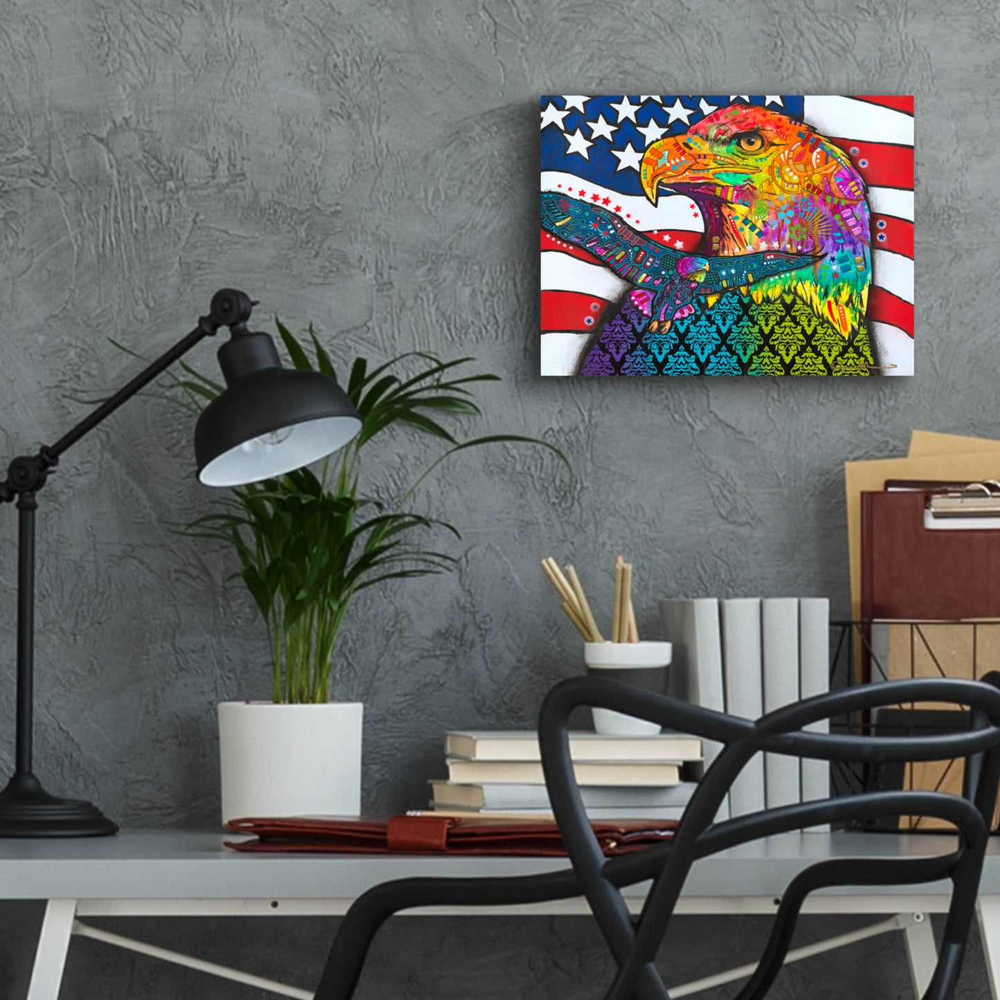 Epic Art 'American Eagle' by Dean Russo, Acrylic Glass Wall Art,16x12