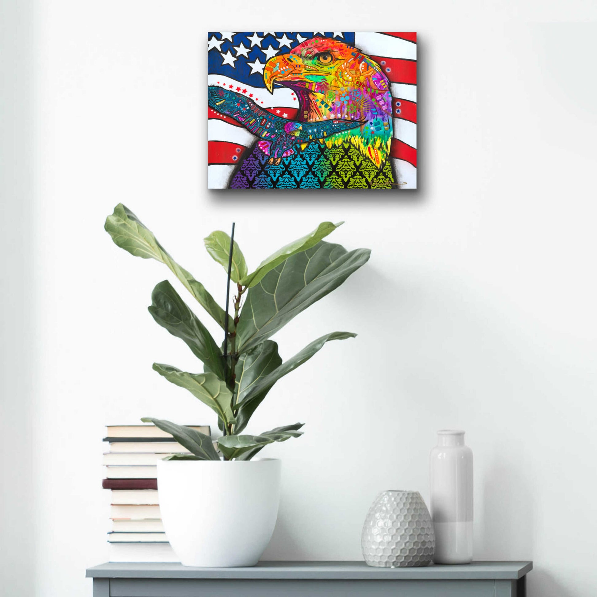 Epic Art 'American Eagle' by Dean Russo, Acrylic Glass Wall Art,16x12