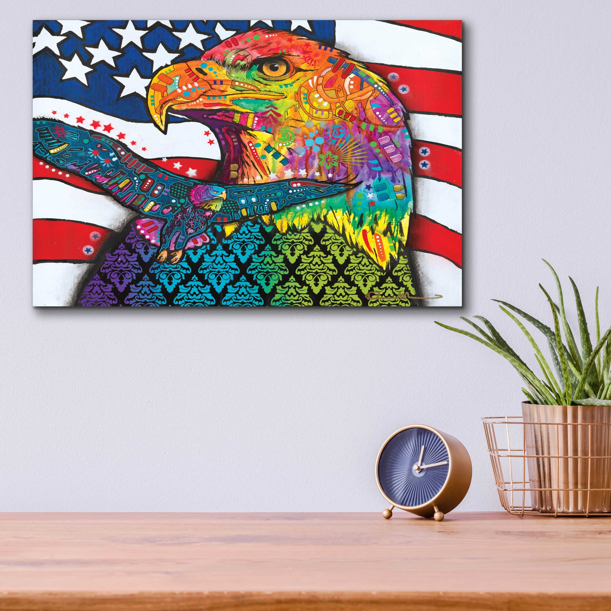 Epic Art 'American Eagle' by Dean Russo, Acrylic Glass Wall Art,16x12