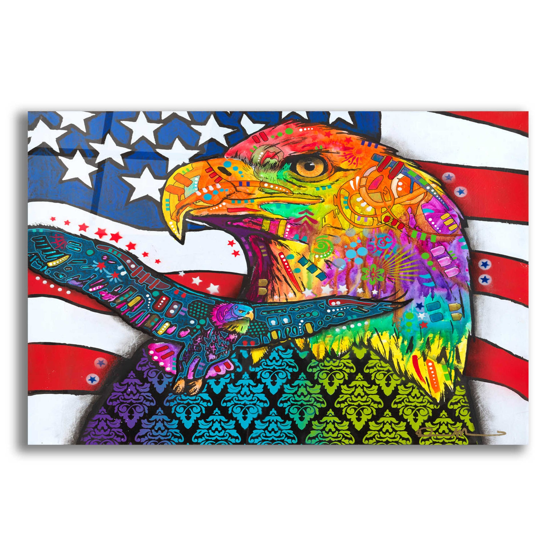 Epic Art 'American Eagle' by Dean Russo, Acrylic Glass Wall Art,16x12