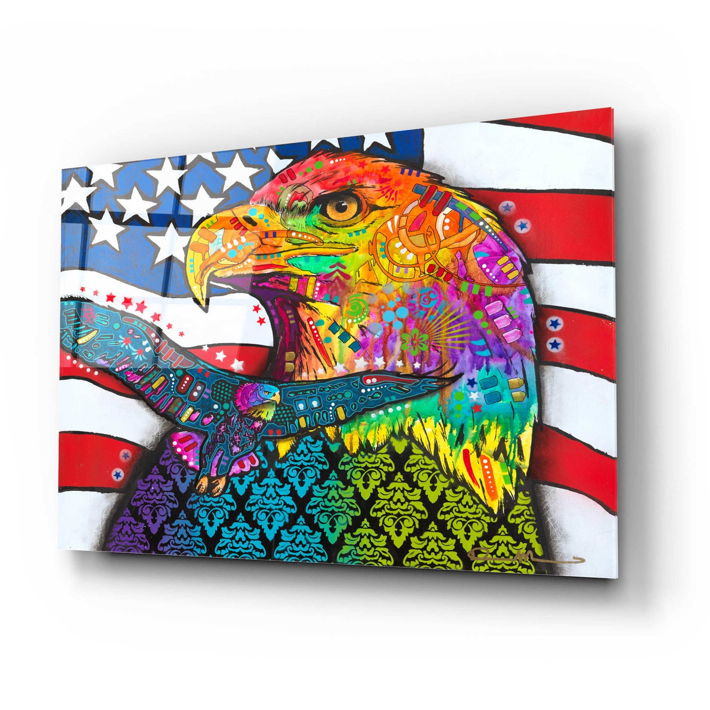 Epic Art 'American Eagle' by Dean Russo, Acrylic Glass Wall Art,24x16