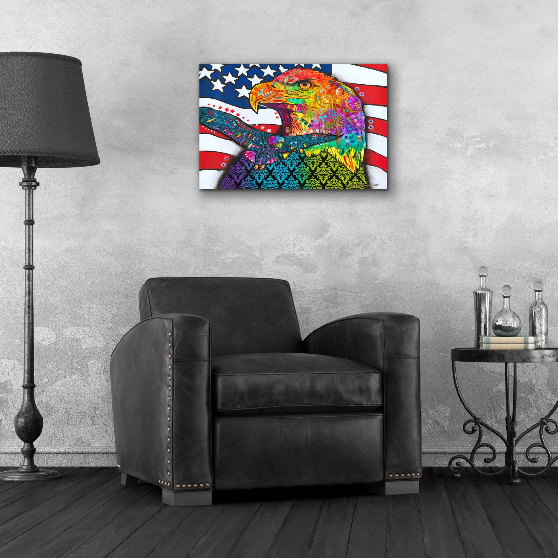 Epic Art 'American Eagle' by Dean Russo, Acrylic Glass Wall Art,24x16