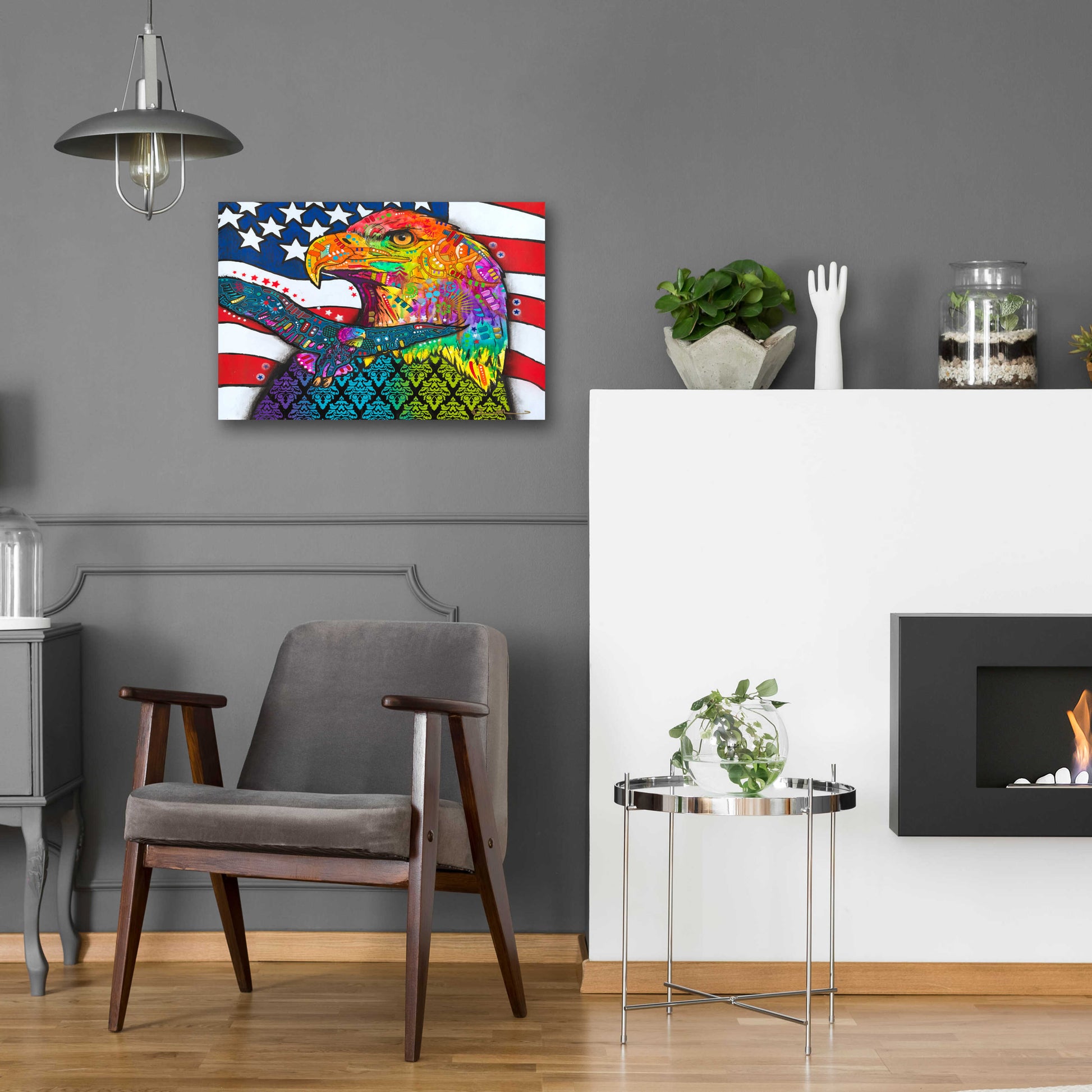 Epic Art 'American Eagle' by Dean Russo, Acrylic Glass Wall Art,24x16