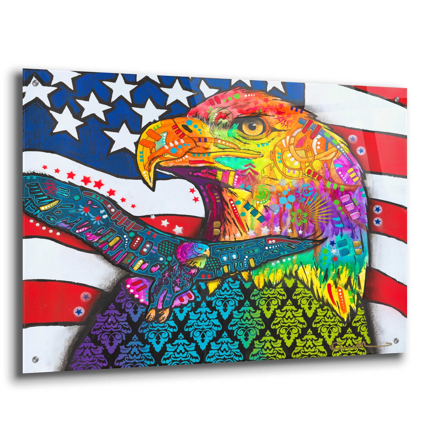 Epic Art 'American Eagle' by Dean Russo, Acrylic Glass Wall Art,36x24