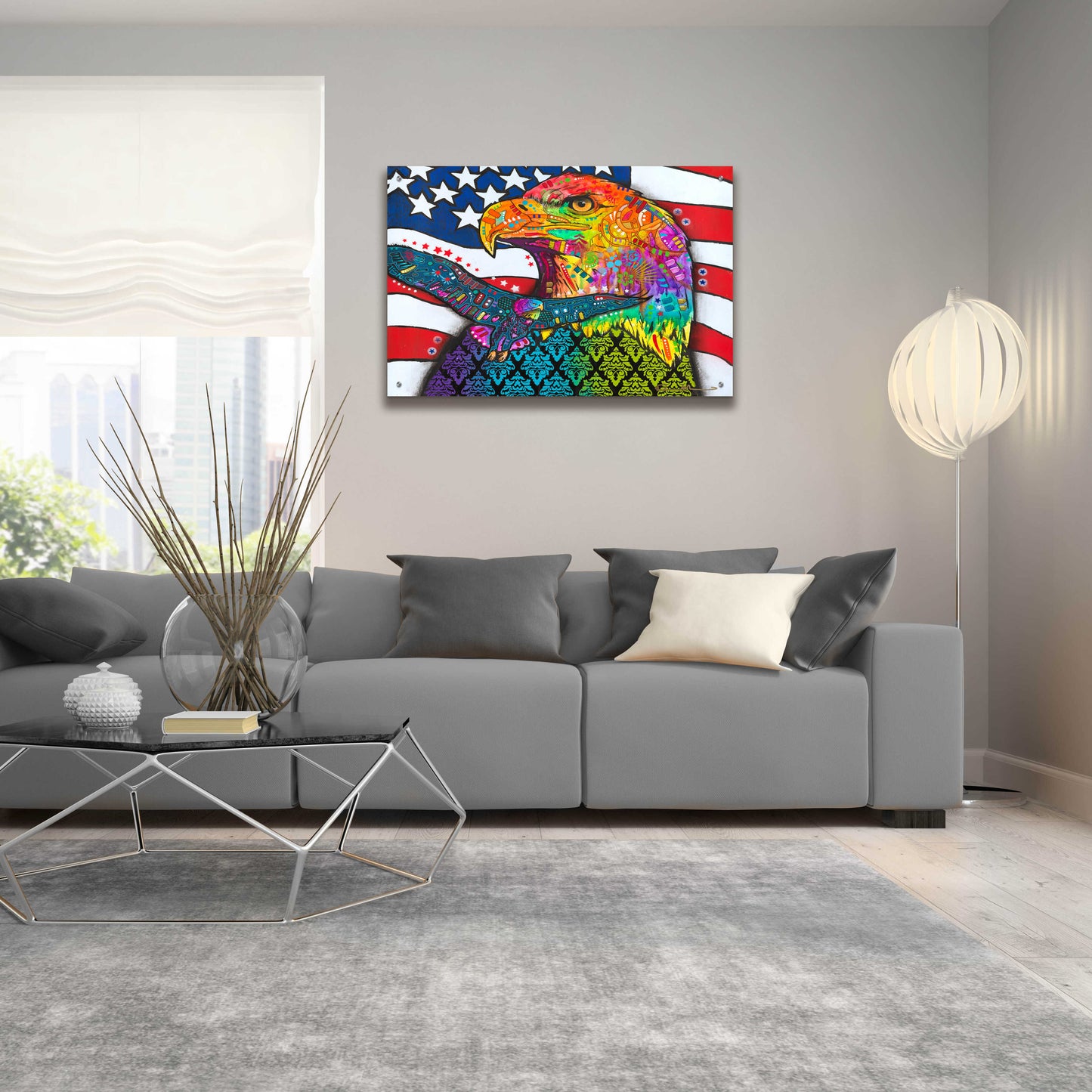 Epic Art 'American Eagle' by Dean Russo, Acrylic Glass Wall Art,36x24