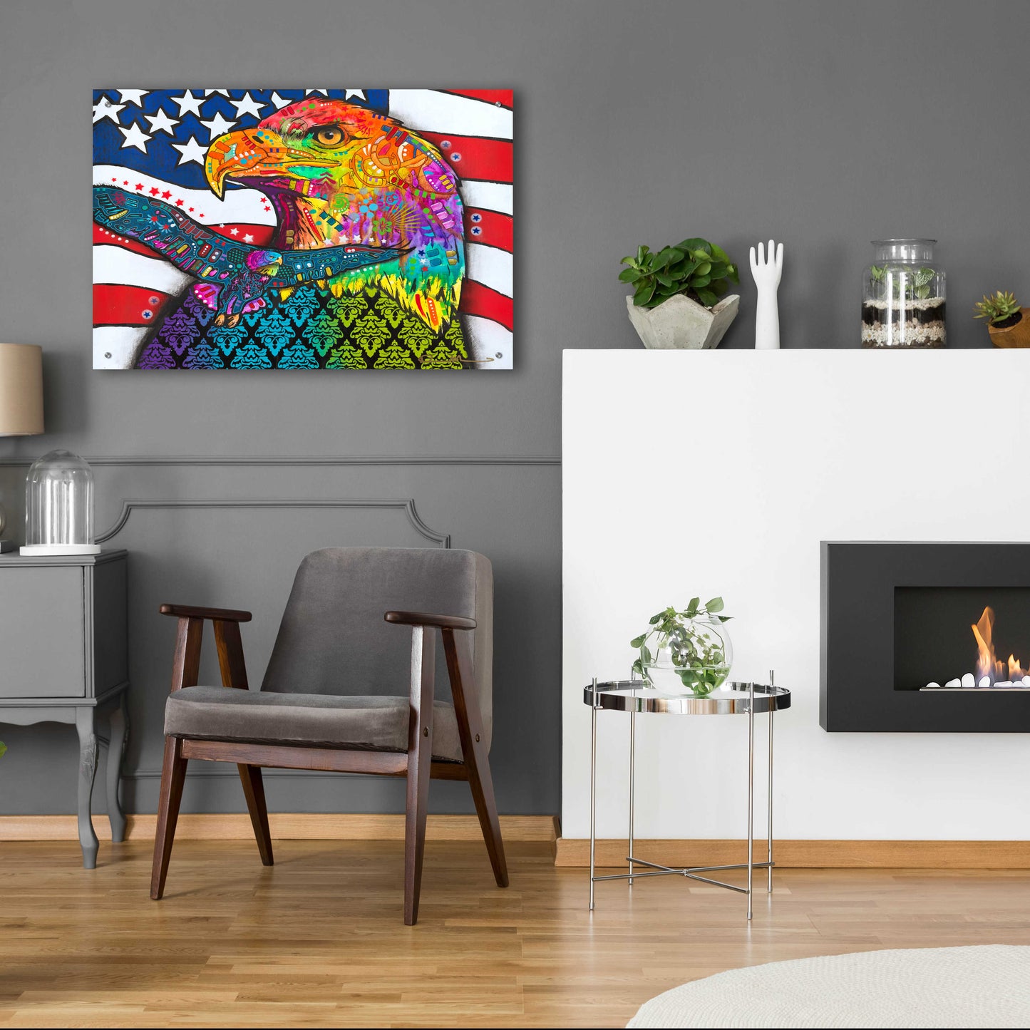 Epic Art 'American Eagle' by Dean Russo, Acrylic Glass Wall Art,36x24