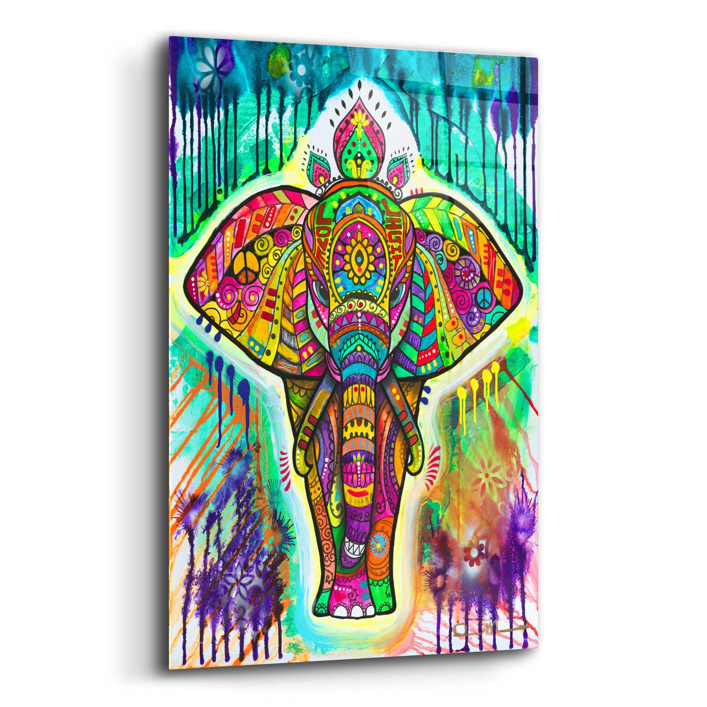 Epic Art 'Elephant 4' by Dean Russo, Acrylic Glass Wall Art,12x16