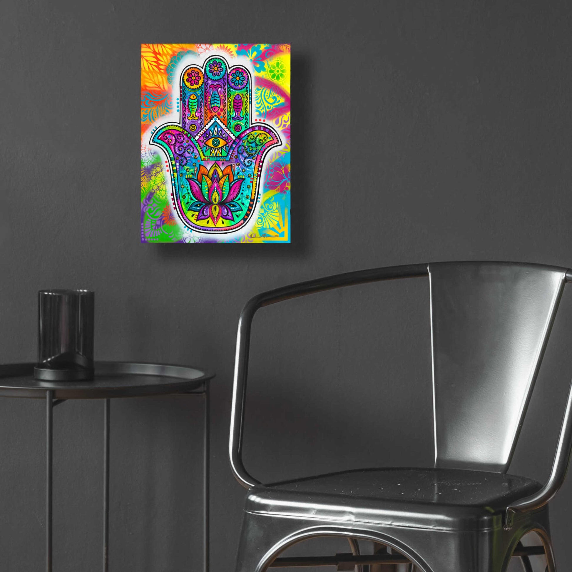 Epic Art 'Hamsa 2' by Dean Russo, Acrylic Glass Wall Art,12x16