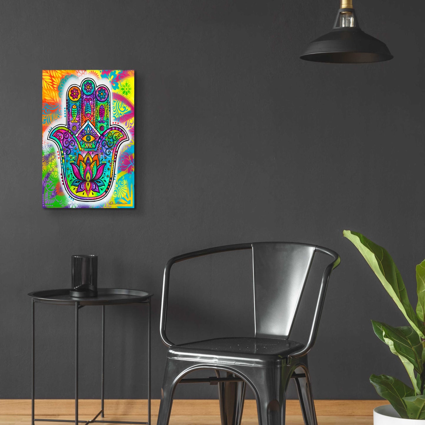 Epic Art 'Hamsa 2' by Dean Russo, Acrylic Glass Wall Art,16x24