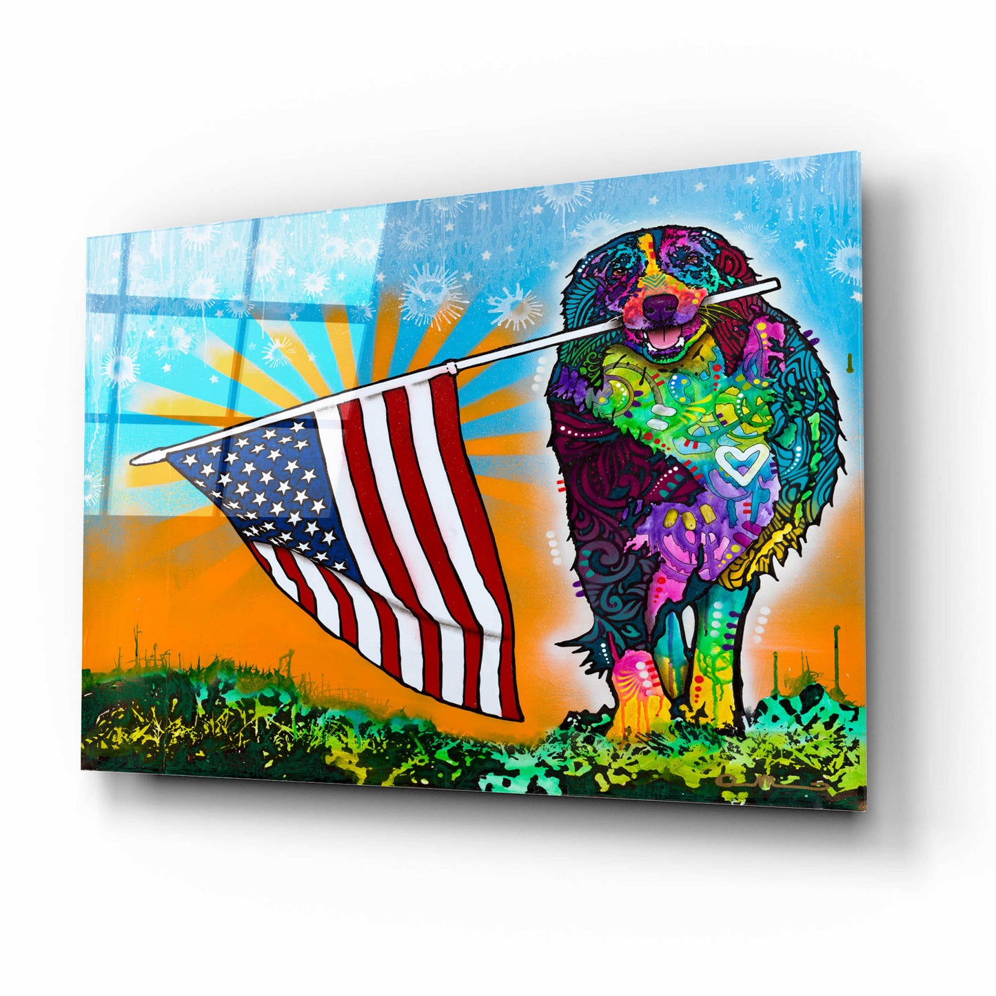 Epic Art 'Carrying the Flag' by Dean Russo, Acrylic Glass Wall Art,16x12