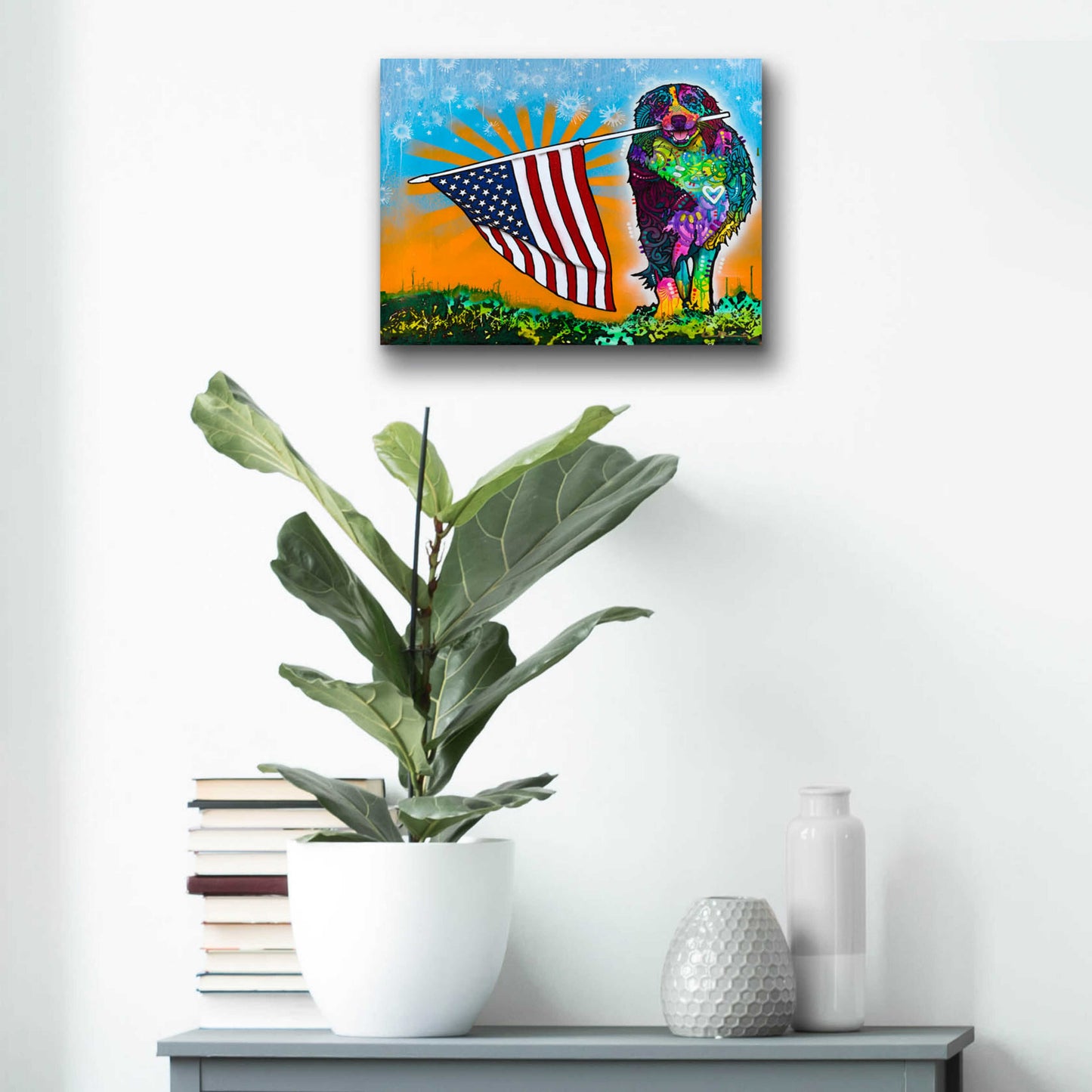 Epic Art 'Carrying the Flag' by Dean Russo, Acrylic Glass Wall Art,16x12