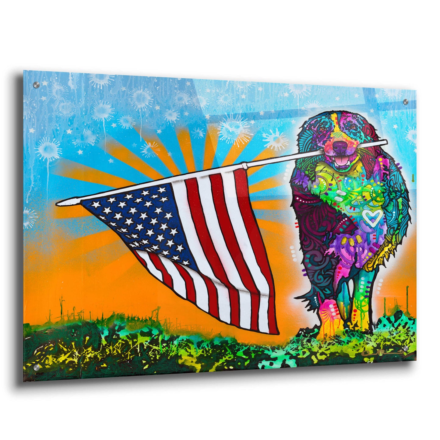 Epic Art 'Carrying the Flag' by Dean Russo, Acrylic Glass Wall Art,36x24