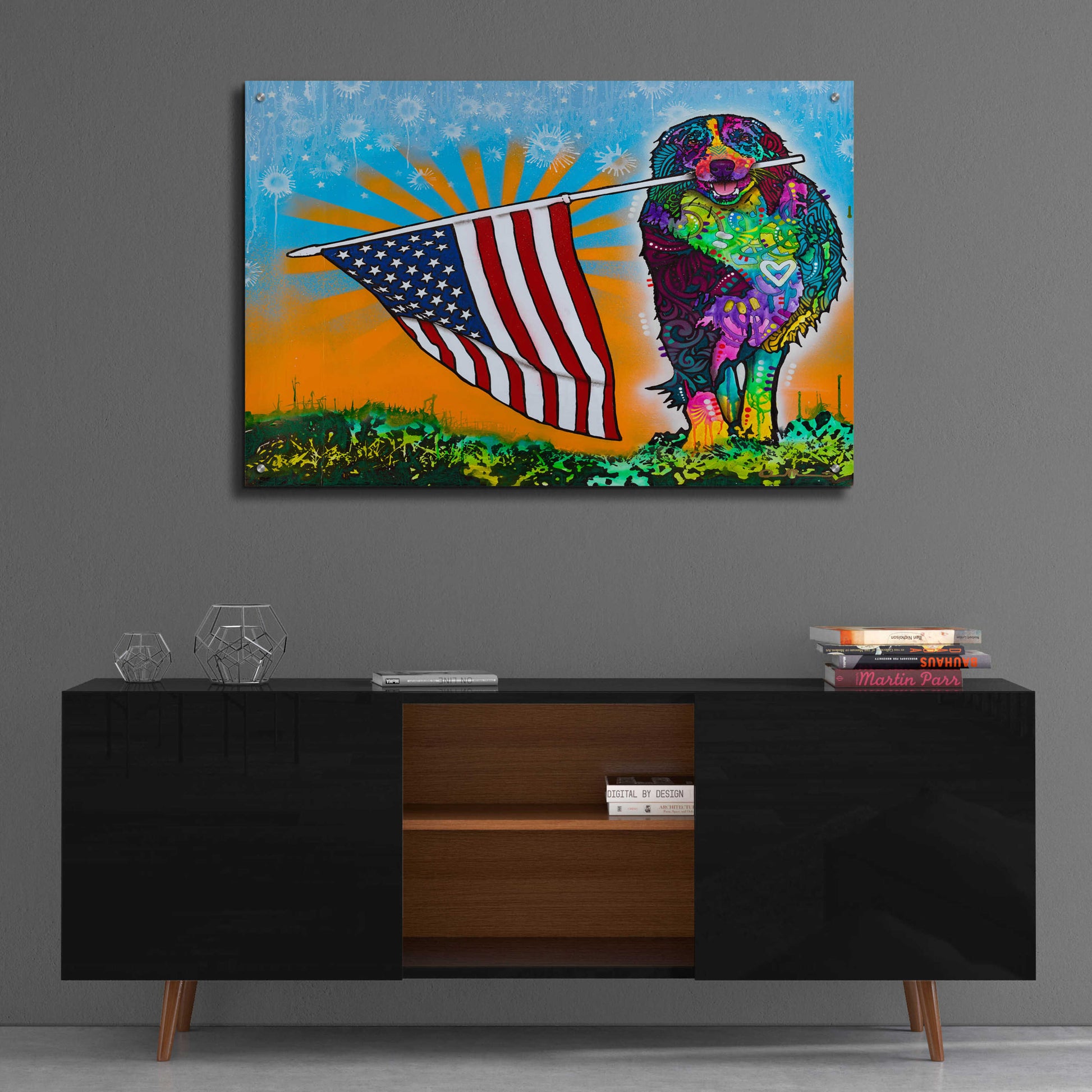 Epic Art 'Carrying the Flag' by Dean Russo, Acrylic Glass Wall Art,36x24