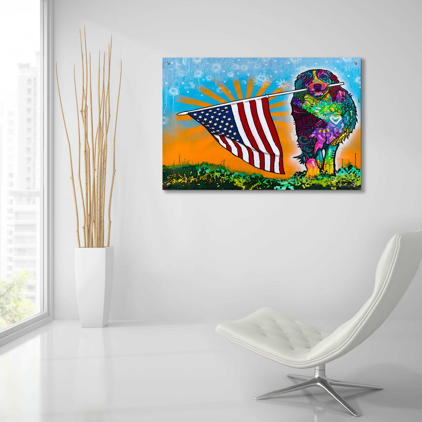 Epic Art 'Carrying the Flag' by Dean Russo, Acrylic Glass Wall Art,36x24