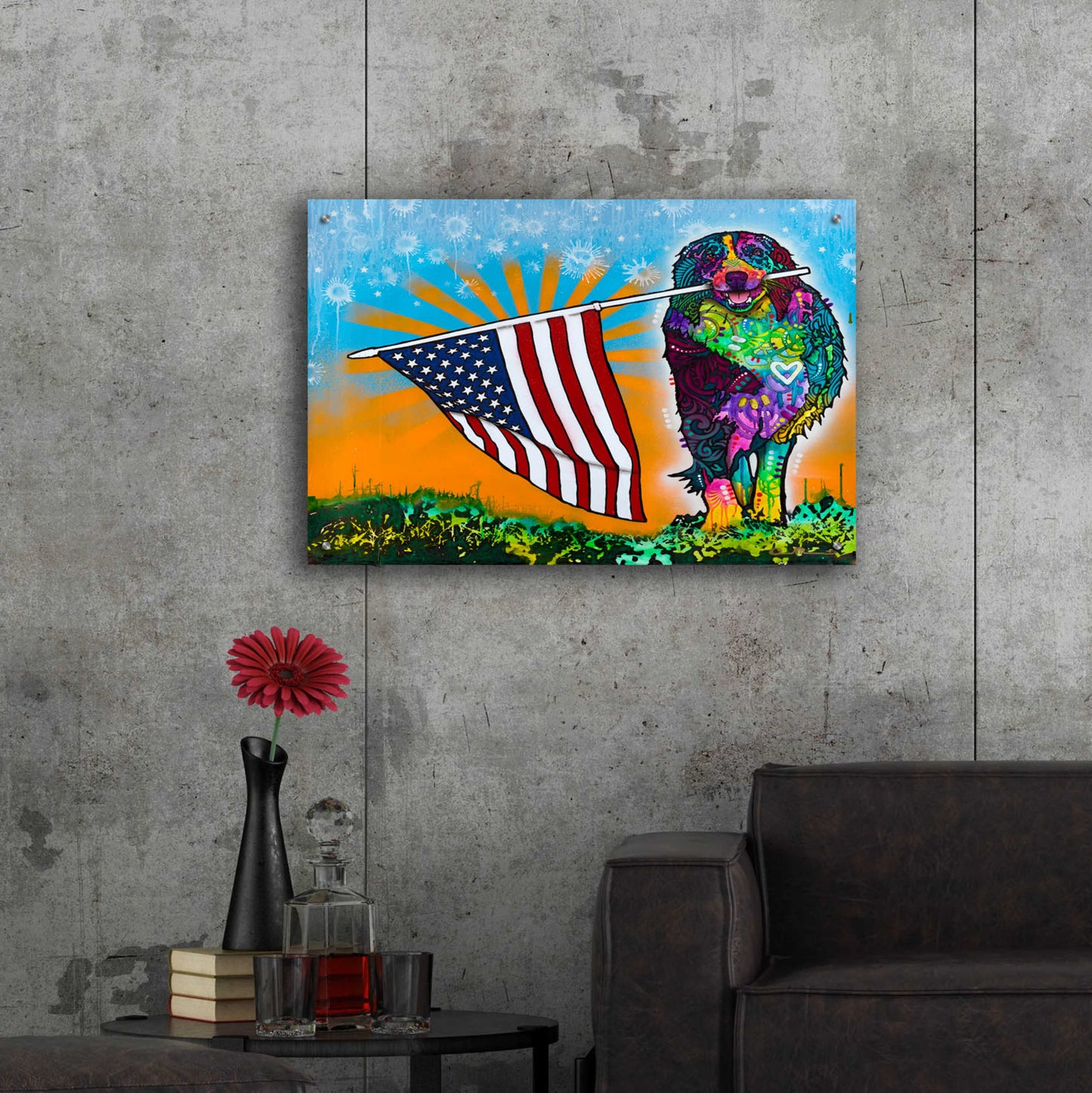 Epic Art 'Carrying the Flag' by Dean Russo, Acrylic Glass Wall Art,36x24