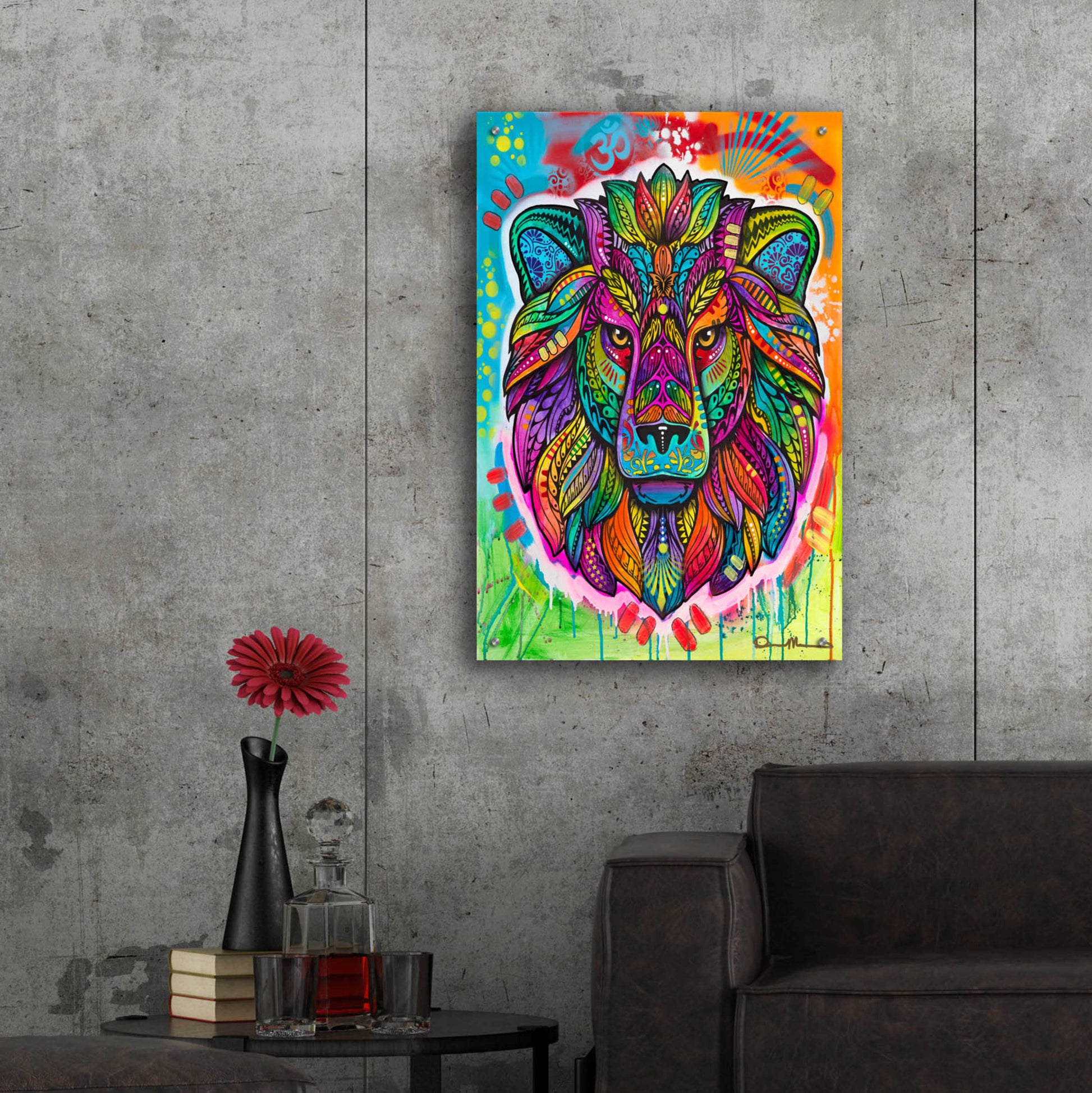 Epic Art 'Lion' by Dean Russo, Acrylic Glass Wall Art,24x36