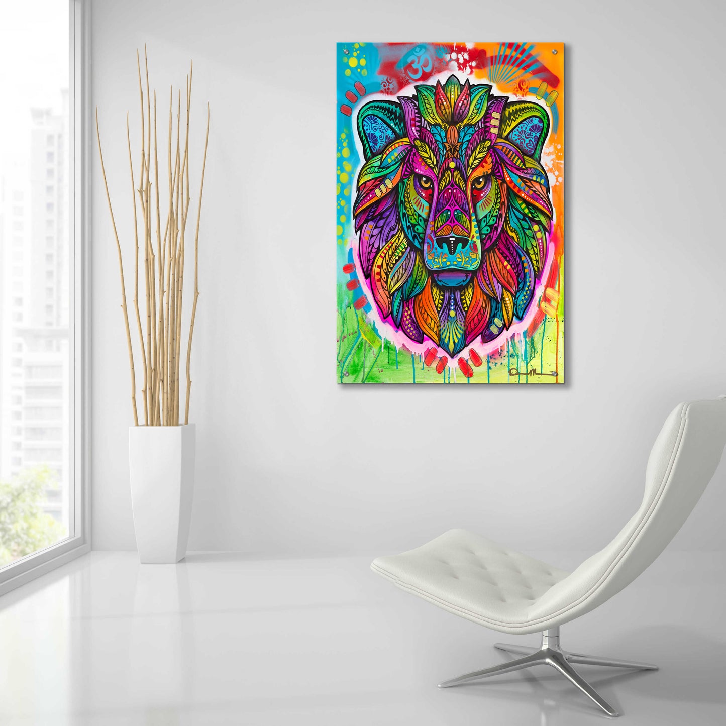 Epic Art 'Lion' by Dean Russo, Acrylic Glass Wall Art,24x36