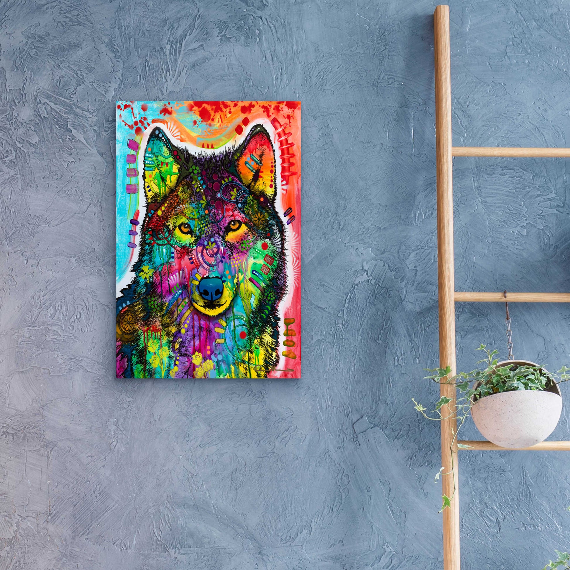 Epic Art 'Wolf 3' by Dean Russo, Acrylic Glass Wall Art,16x24