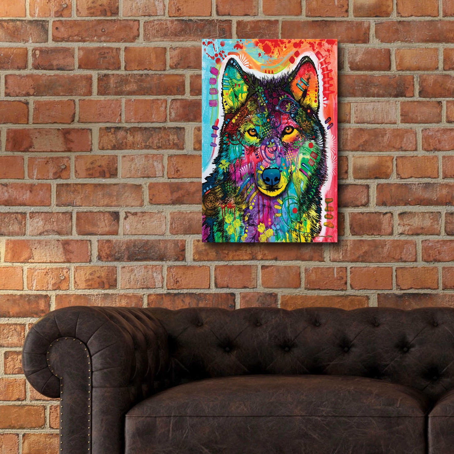 Epic Art 'Wolf 3' by Dean Russo, Acrylic Glass Wall Art,16x24