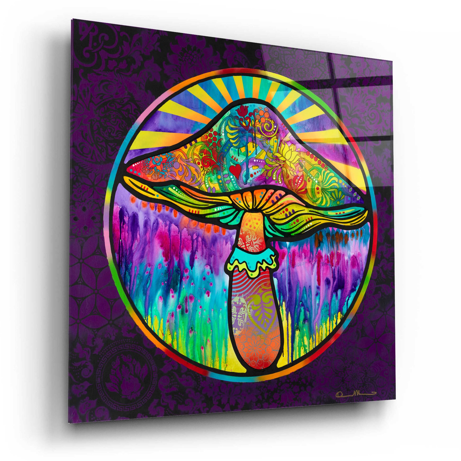 Epic Art 'Mushroom' by Dean Russo, Acrylic Glass Wall Art,12x12