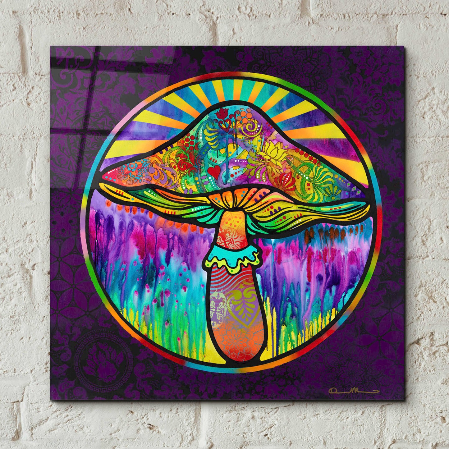 Epic Art 'Mushroom' by Dean Russo, Acrylic Glass Wall Art,12x12