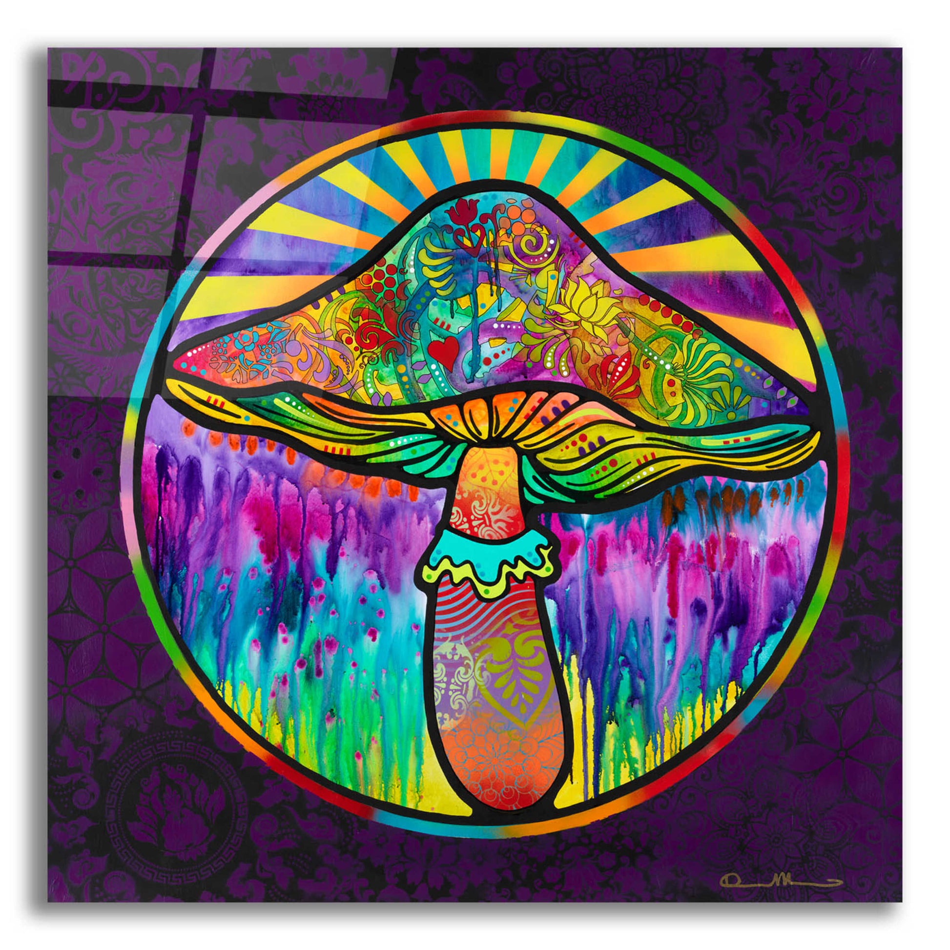 Epic Art 'Mushroom' by Dean Russo, Acrylic Glass Wall Art,12x12