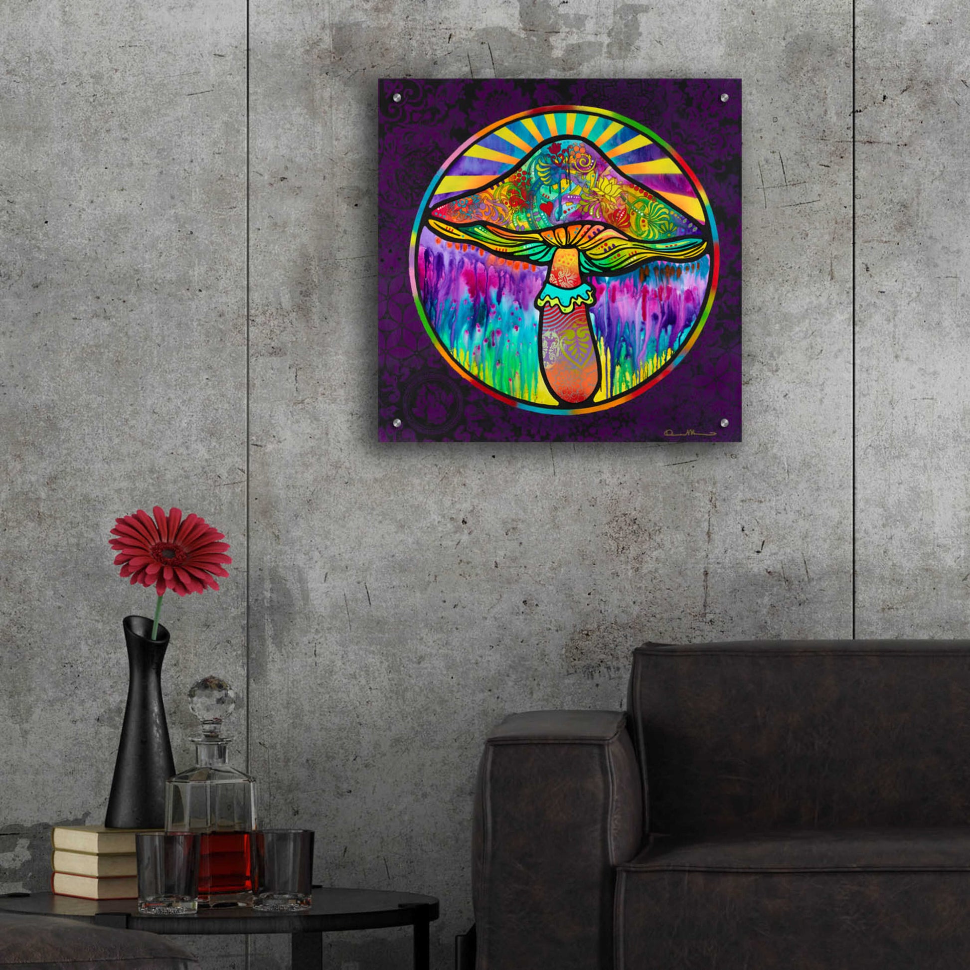 Epic Art 'Mushroom' by Dean Russo, Acrylic Glass Wall Art,24x24