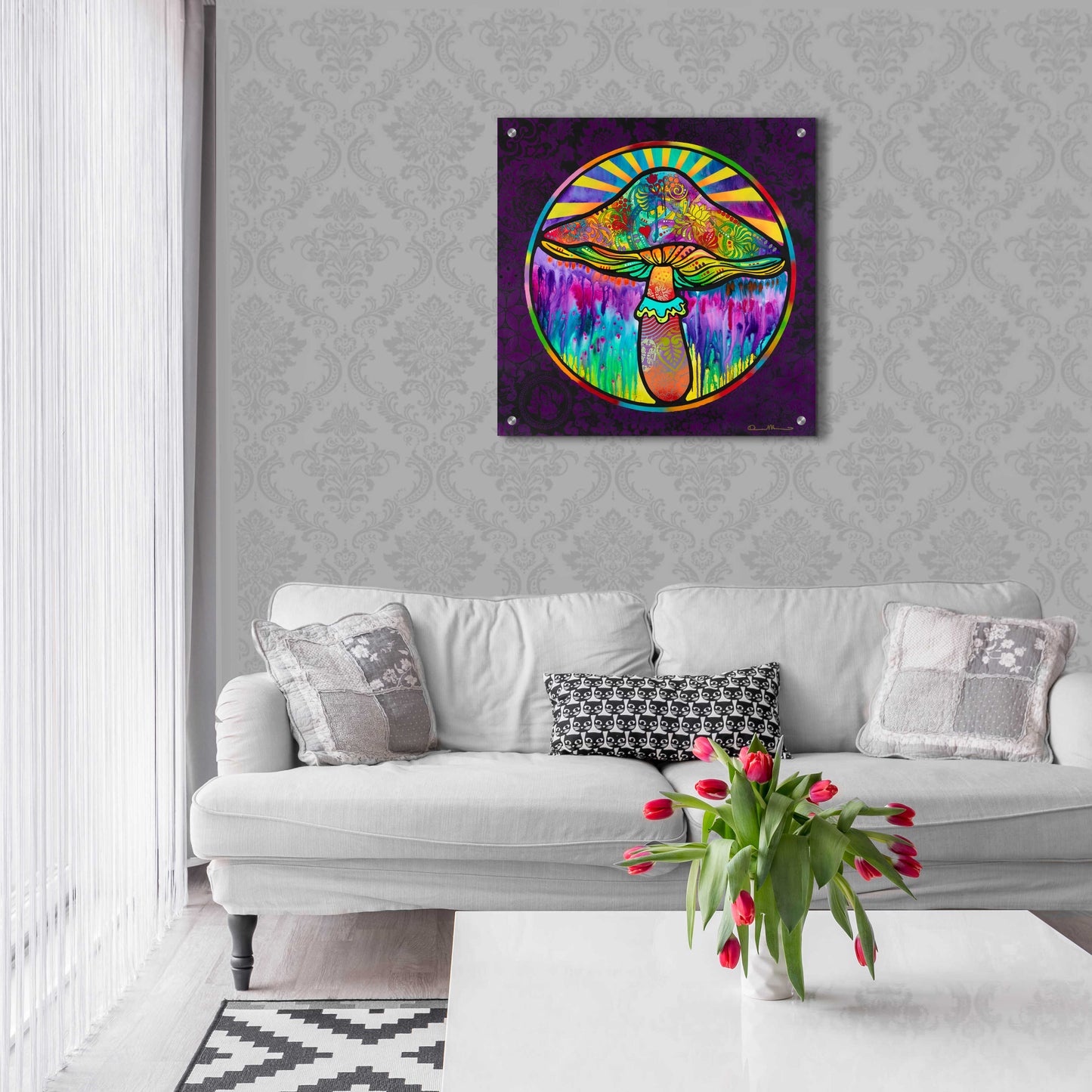 Epic Art 'Mushroom' by Dean Russo, Acrylic Glass Wall Art,24x24