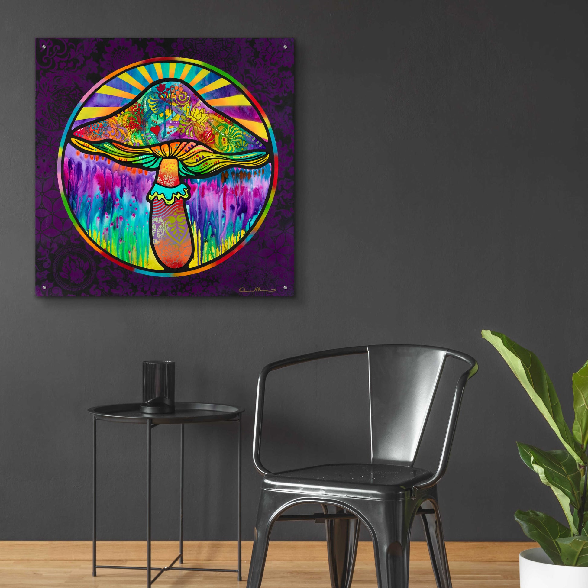 Epic Art 'Mushroom' by Dean Russo, Acrylic Glass Wall Art,36x36