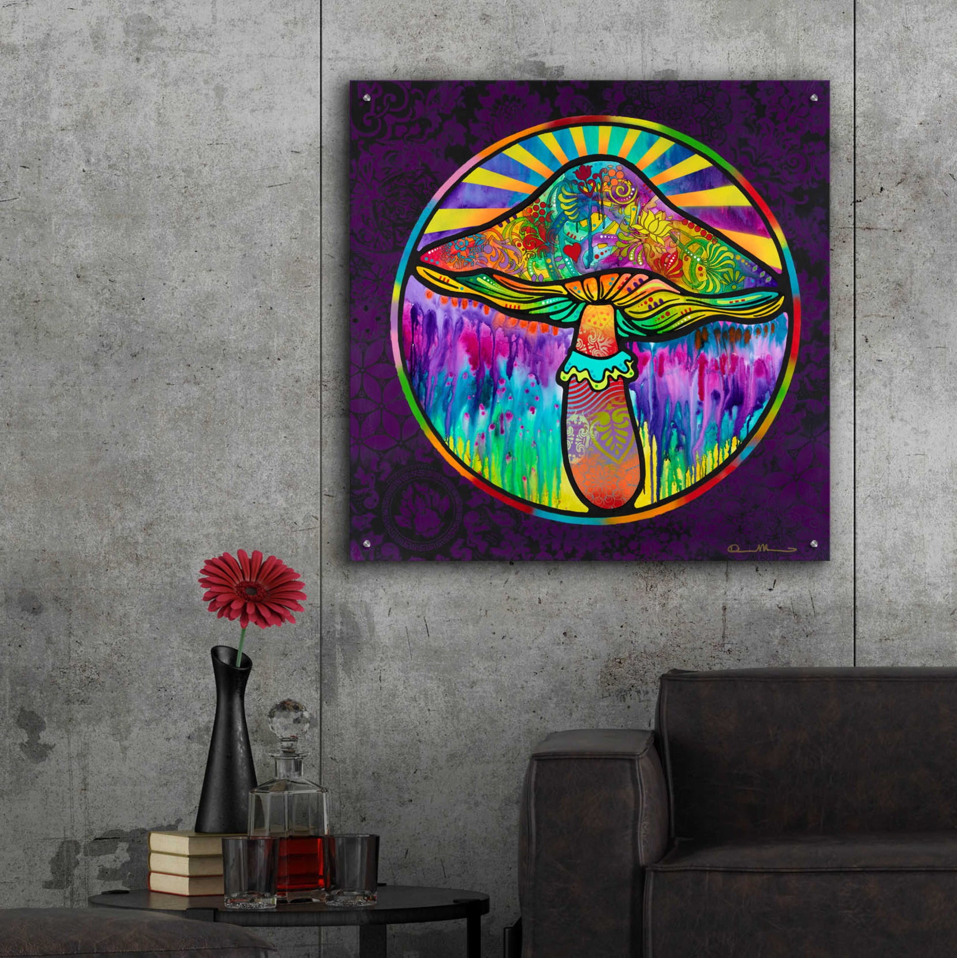 Epic Art 'Mushroom' by Dean Russo, Acrylic Glass Wall Art,36x36