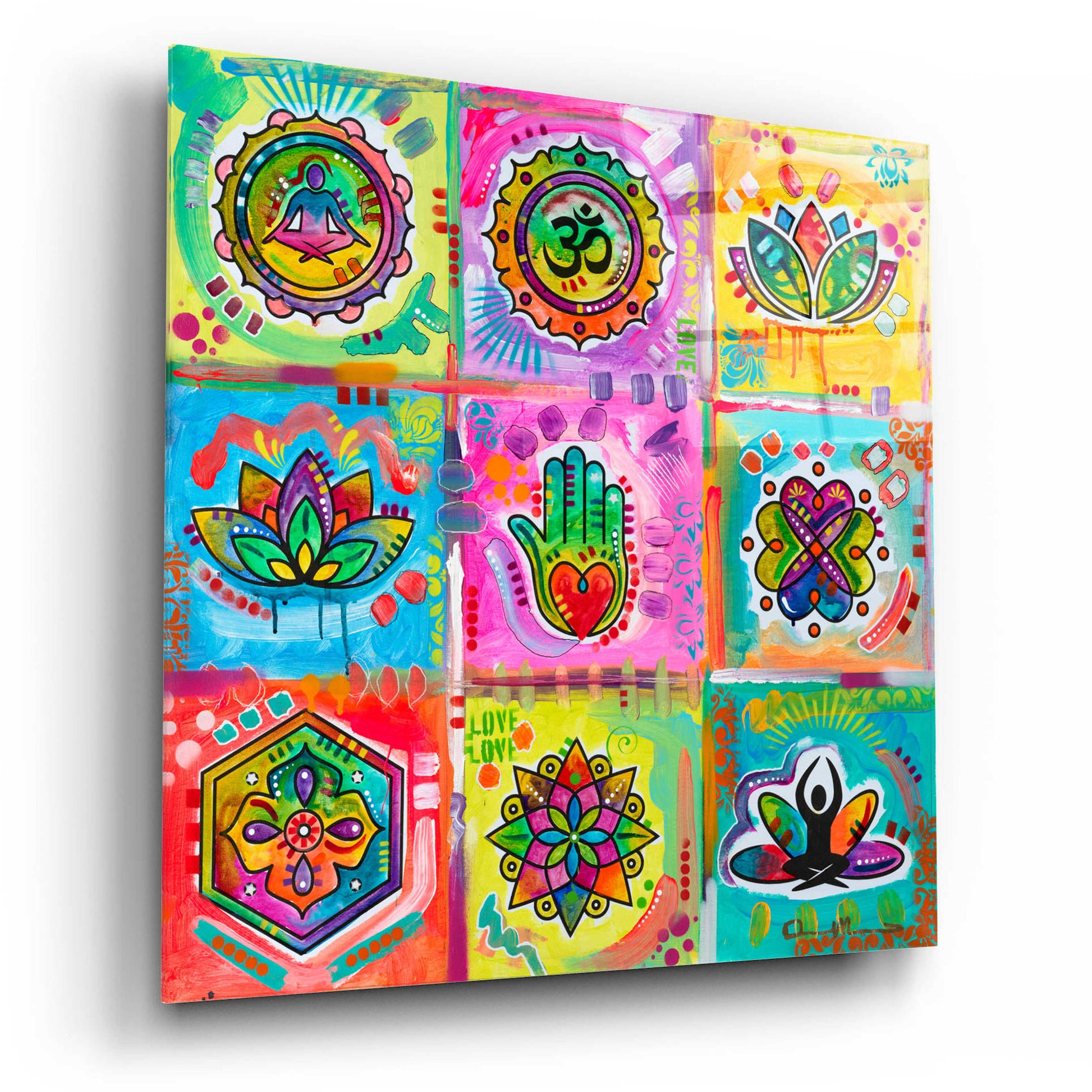 Epic Art 'Meditation Squares' by Dean Russo, Acrylic Glass Wall Art,12x12