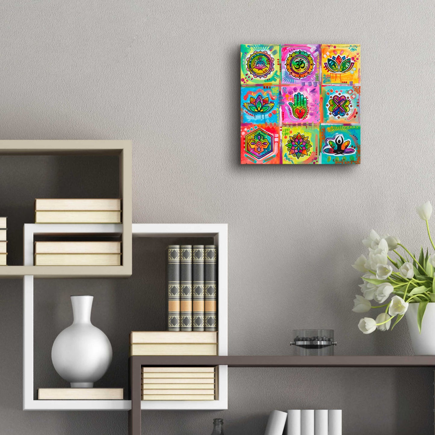 Epic Art 'Meditation Squares' by Dean Russo, Acrylic Glass Wall Art,12x12