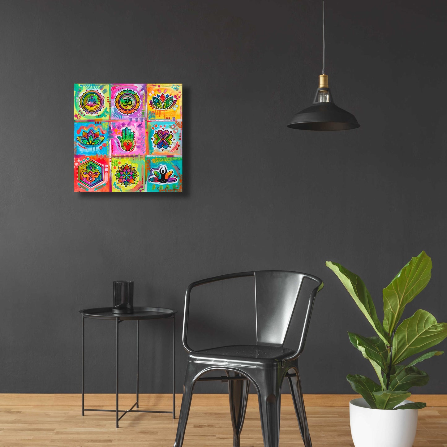 Epic Art 'Meditation Squares' by Dean Russo, Acrylic Glass Wall Art,24x24