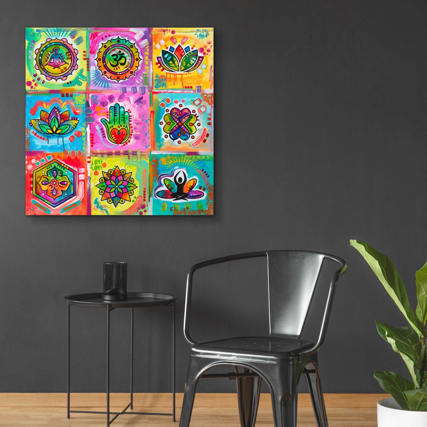 Epic Art 'Meditation Squares' by Dean Russo, Acrylic Glass Wall Art,36x36