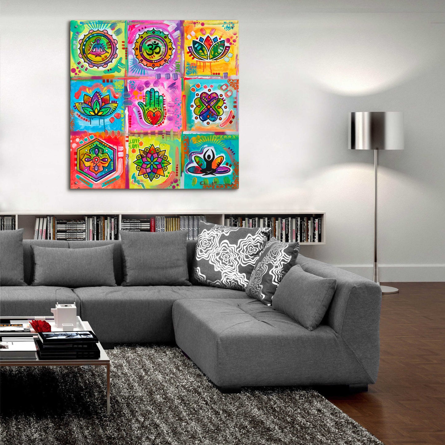 Epic Art 'Meditation Squares' by Dean Russo, Acrylic Glass Wall Art,36x36