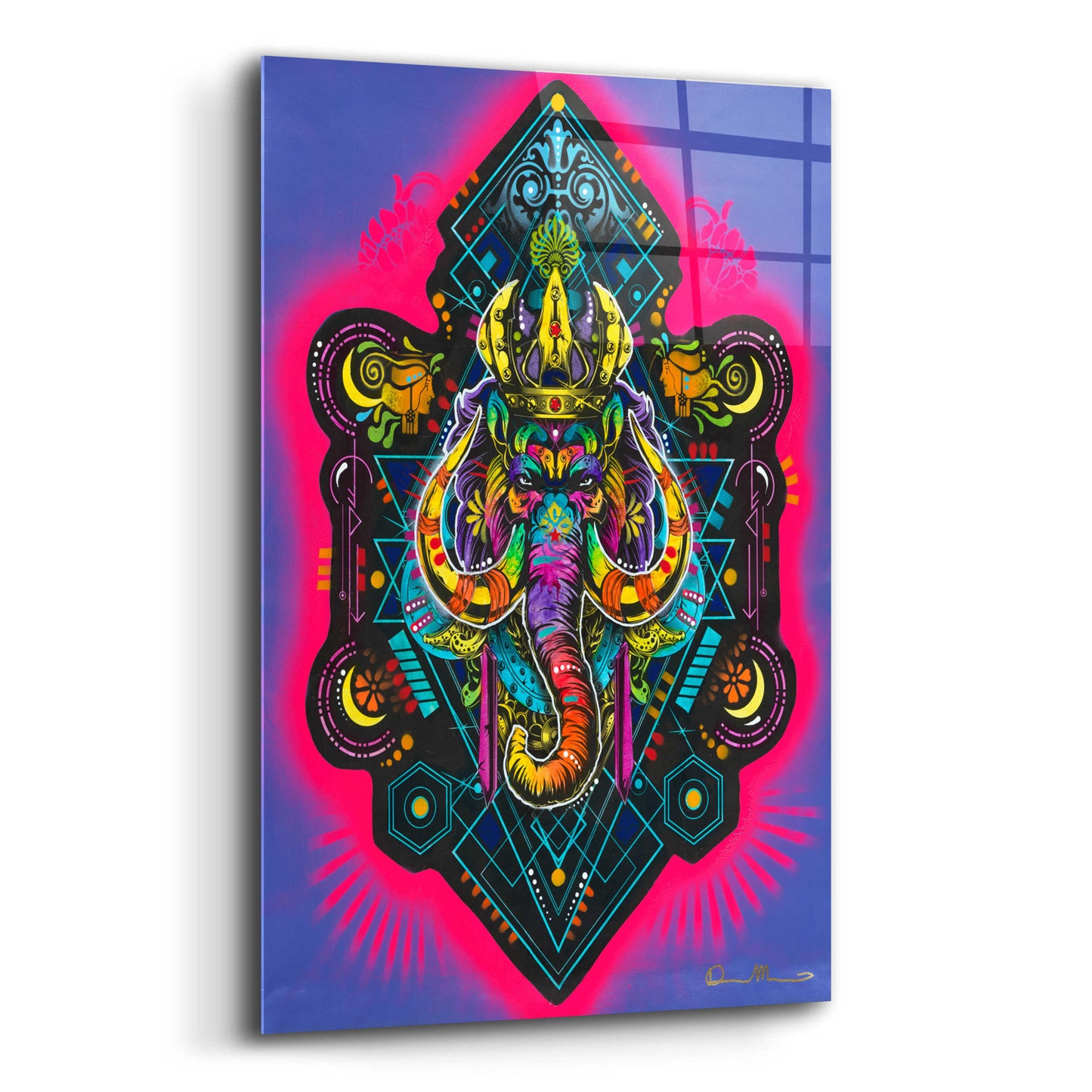 Epic Art 'King Elephant' by Dean Russo, Acrylic Glass Wall Art,12x16