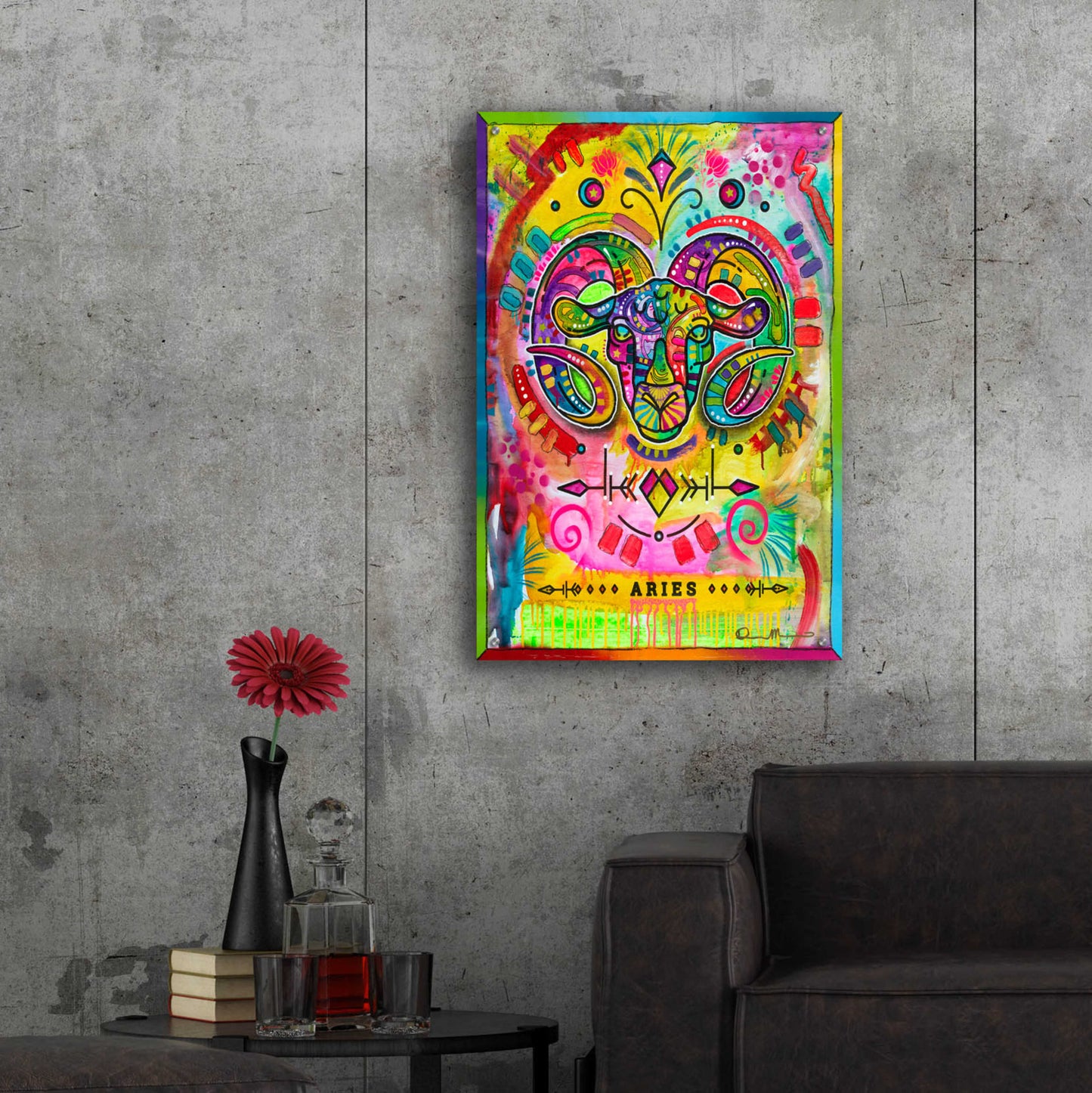 Epic Art 'Aries' by Dean Russo, Acrylic Glass Wall Art,24x36