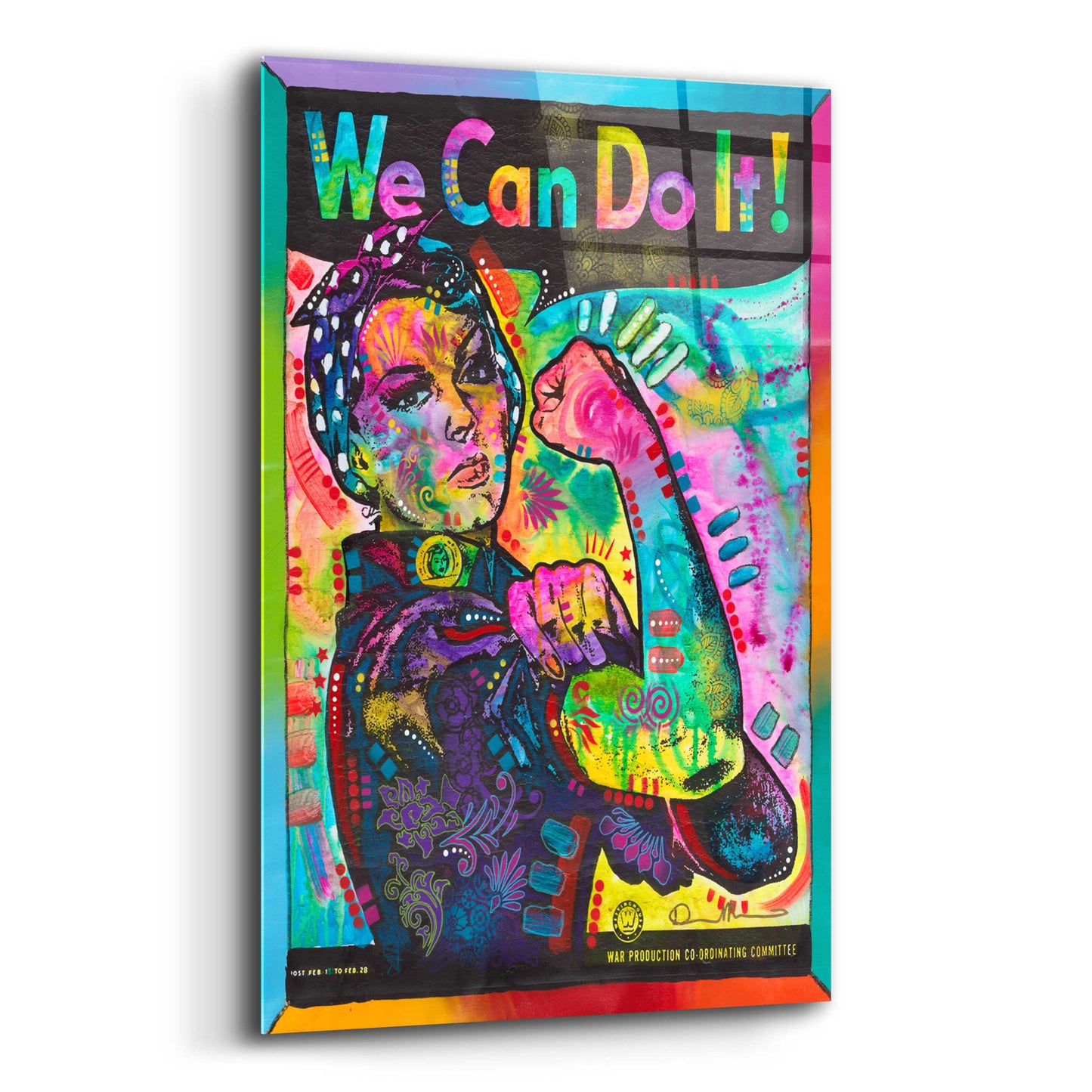 Epic Art 'We Can Do It' by Dean Russo, Acrylic Glass Wall Art,12x16