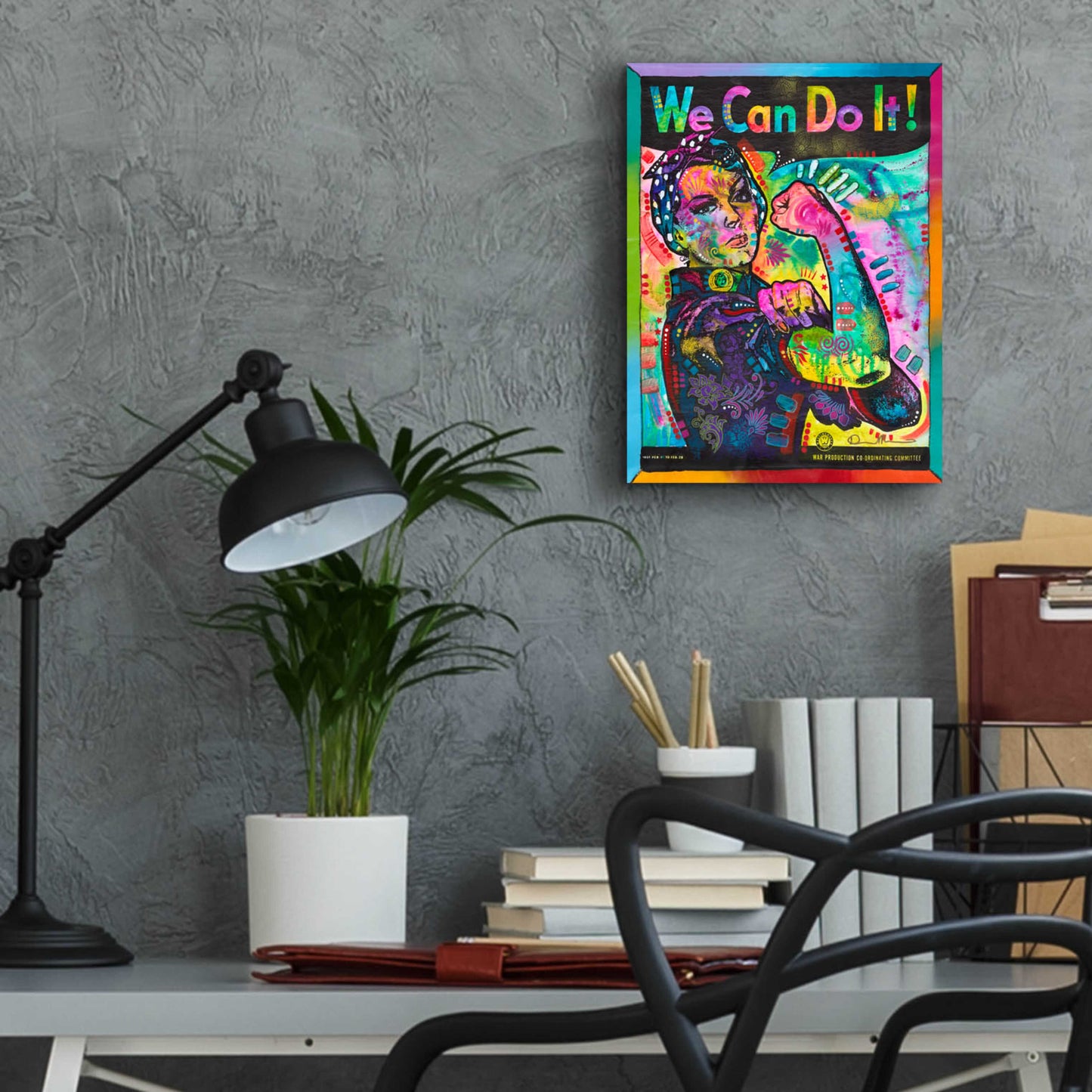 Epic Art 'We Can Do It' by Dean Russo, Acrylic Glass Wall Art,12x16